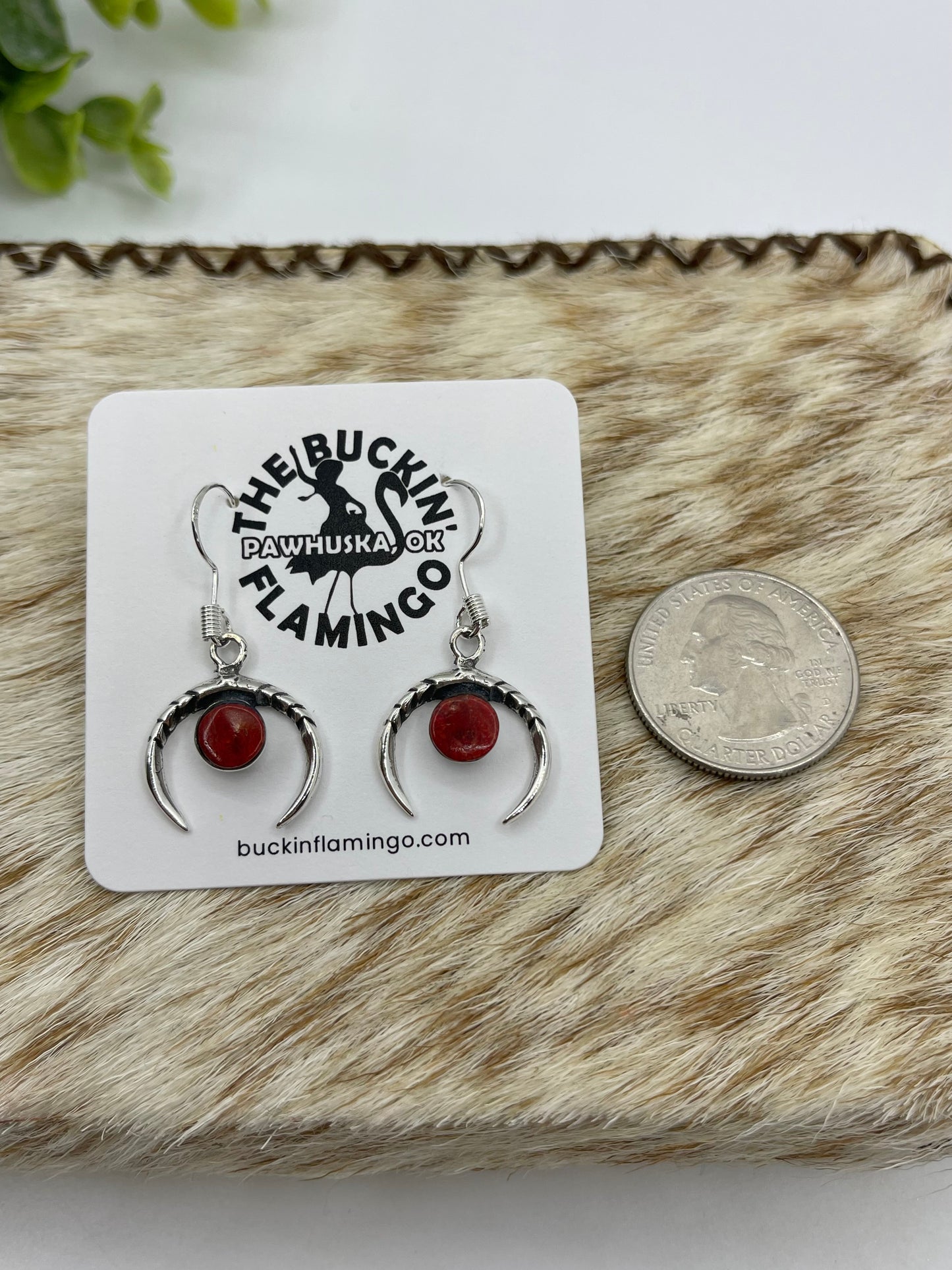 Red Spiny Oyster Naja Hook Earrings
