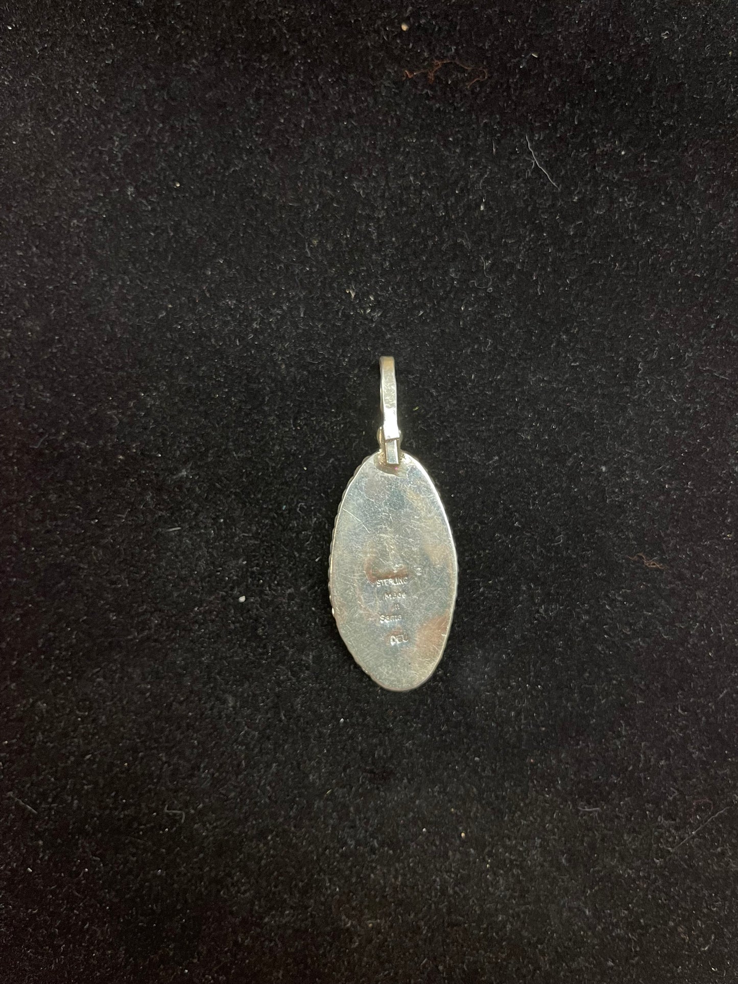 Green Turquoise Shepherds Hook Pendent
