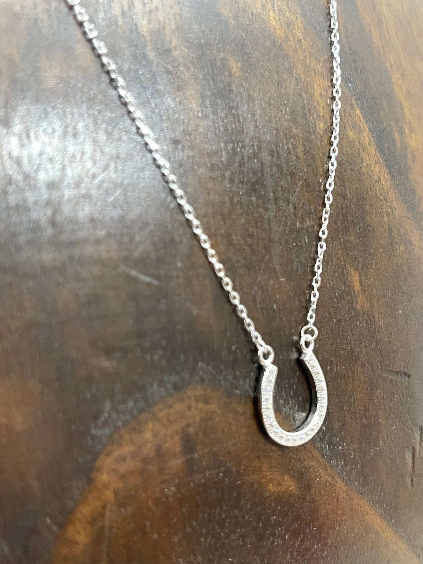 16" Tiny Horseshoe Necklace