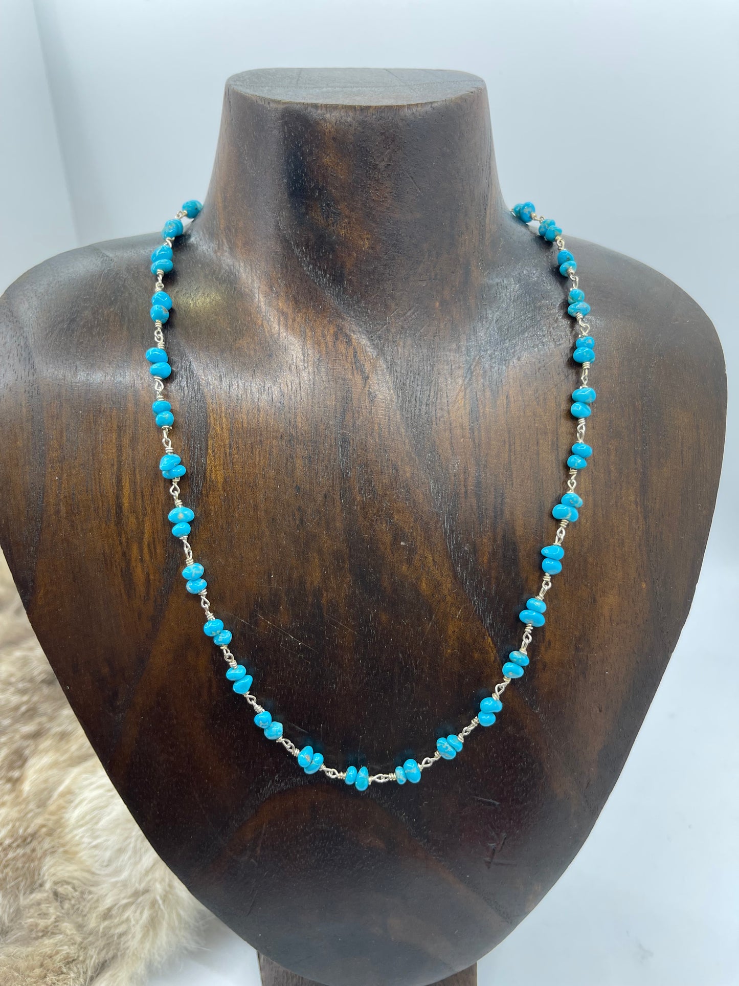18" Sleeping Beauty Turquoise Necklace