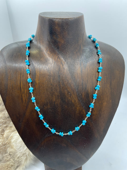18" Sleeping Beauty Turquoise Necklace