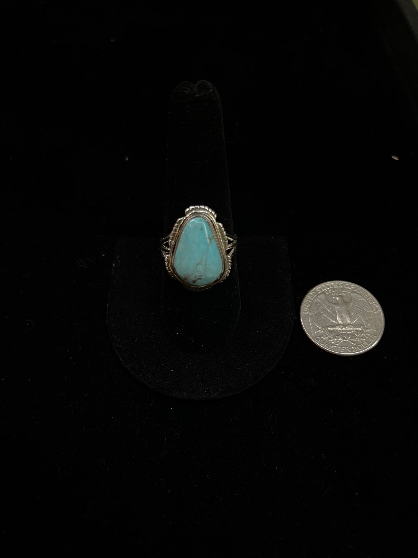 9.0 Turquoise Teardrop Ring