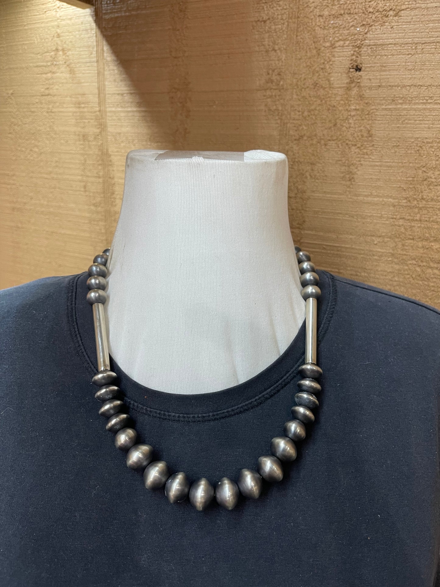 Handmade Navajo Pearls and Kingman Turquoise Necklace By Tustin Daye & Tommy Jackson, Navajo