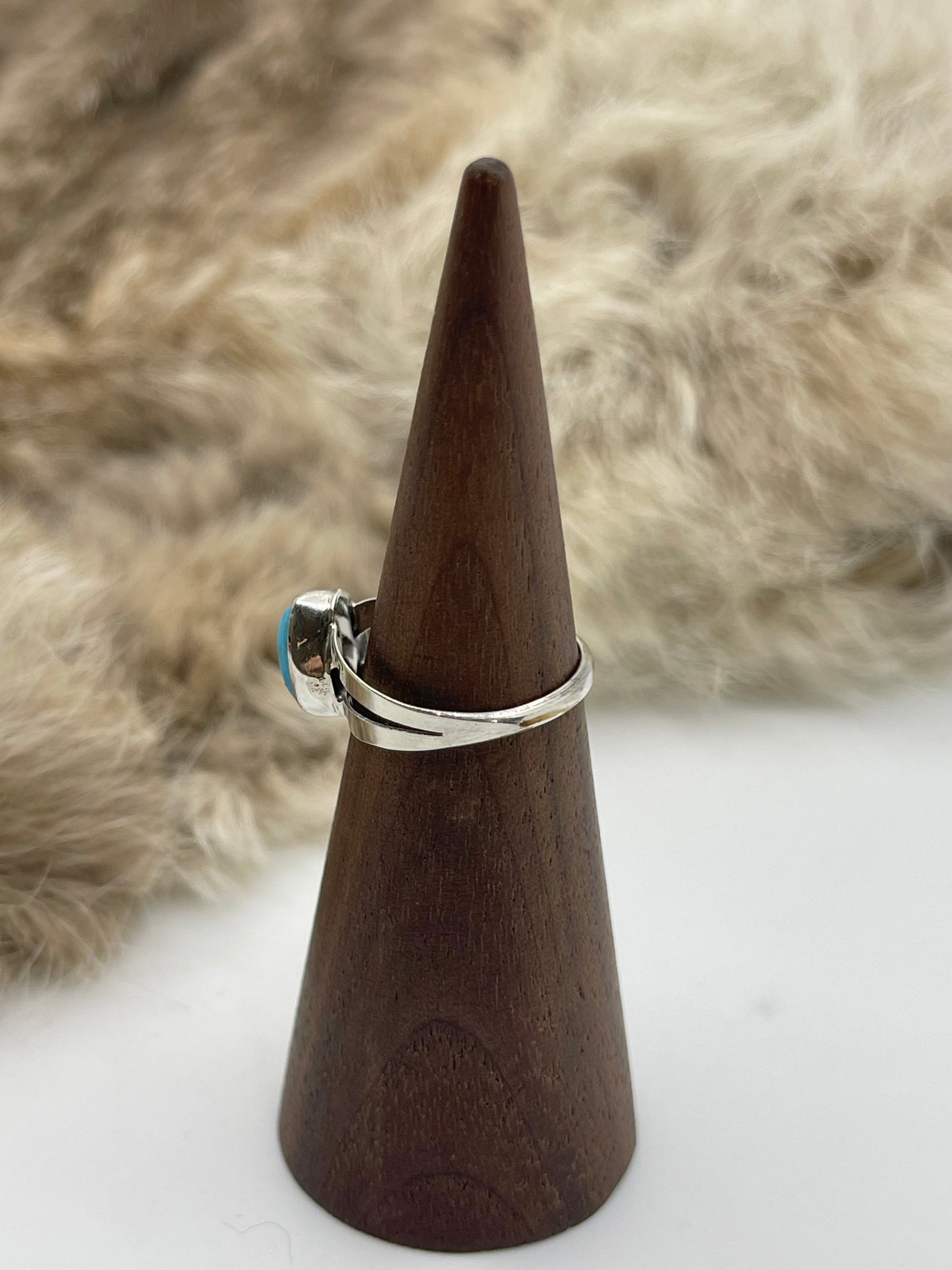 7.0 Turquoise Ring by Robinson Martinez, Navajo
