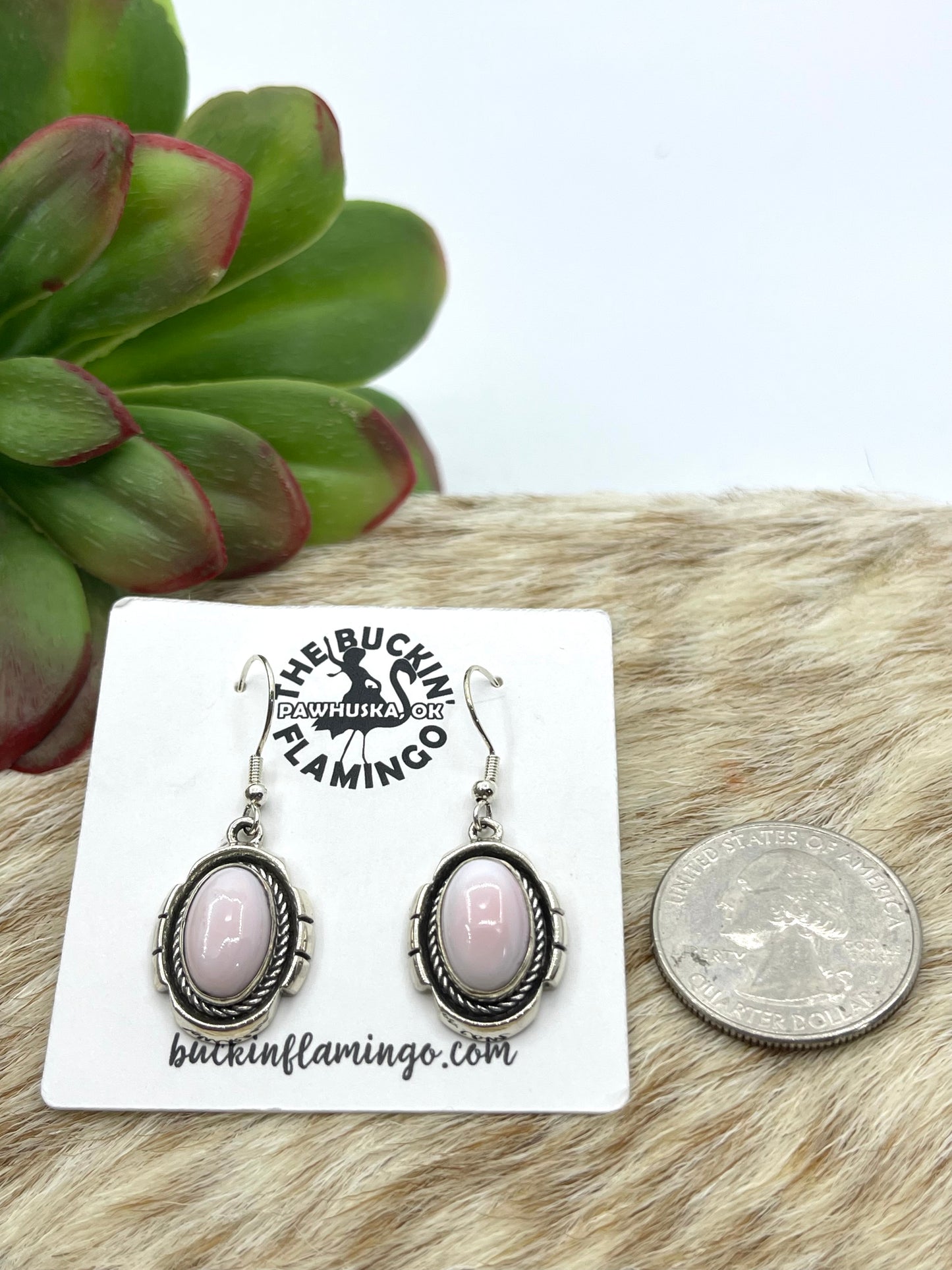 Pink Conch Shell Earrings
