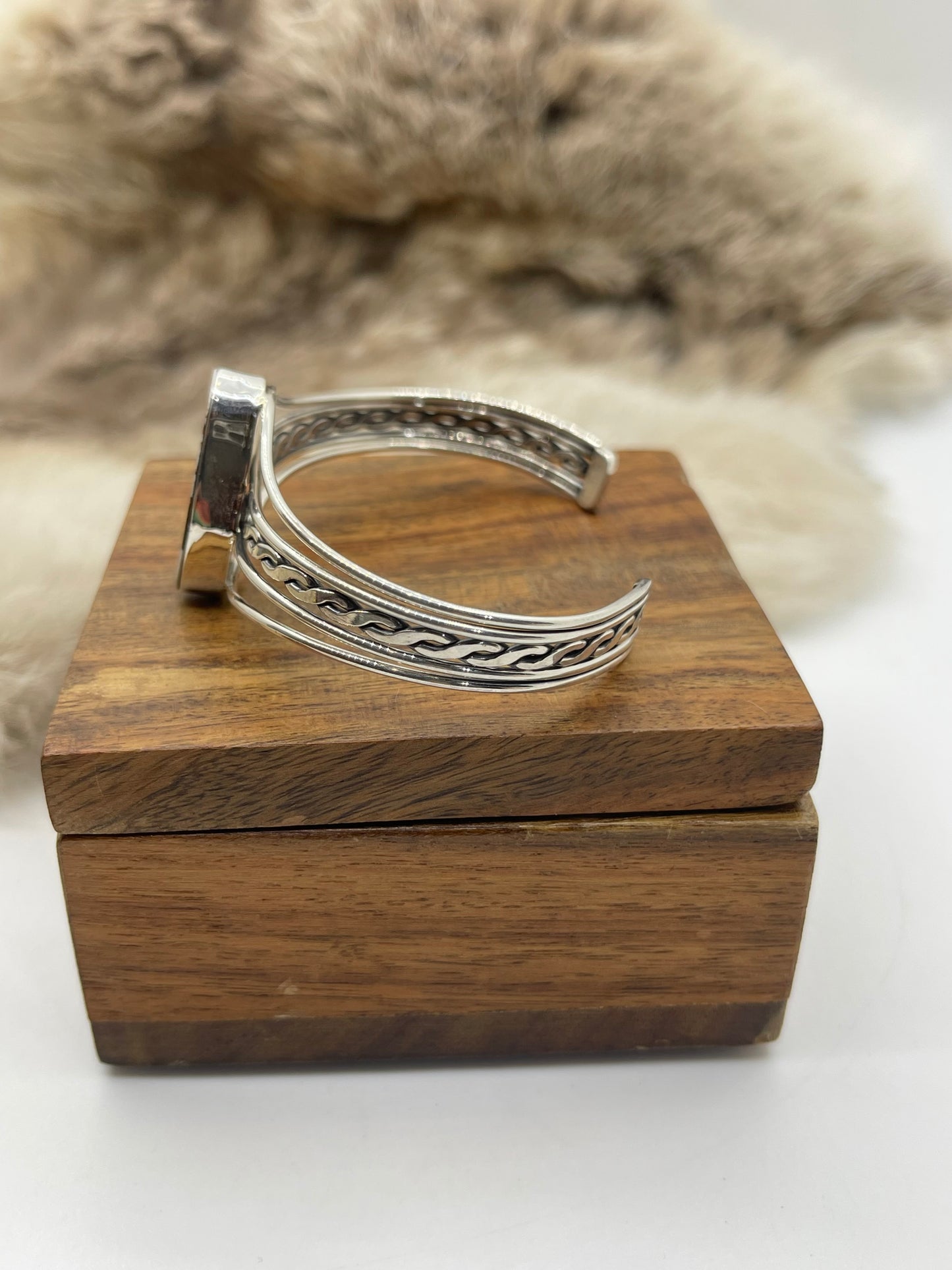 5.5”-7” Wild Horse Cuff by Joelias Draper, Navajo