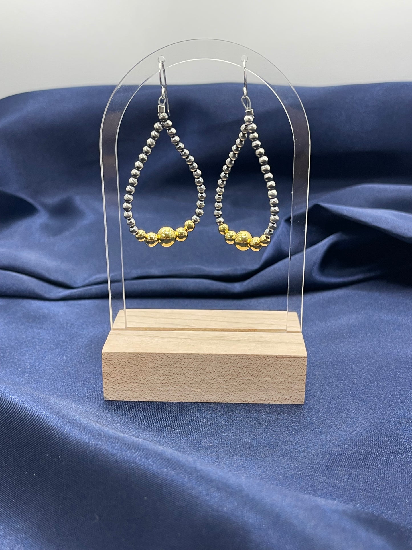 3mm Navajo Style Pearl Earrings with 14K Gold Filled Beads