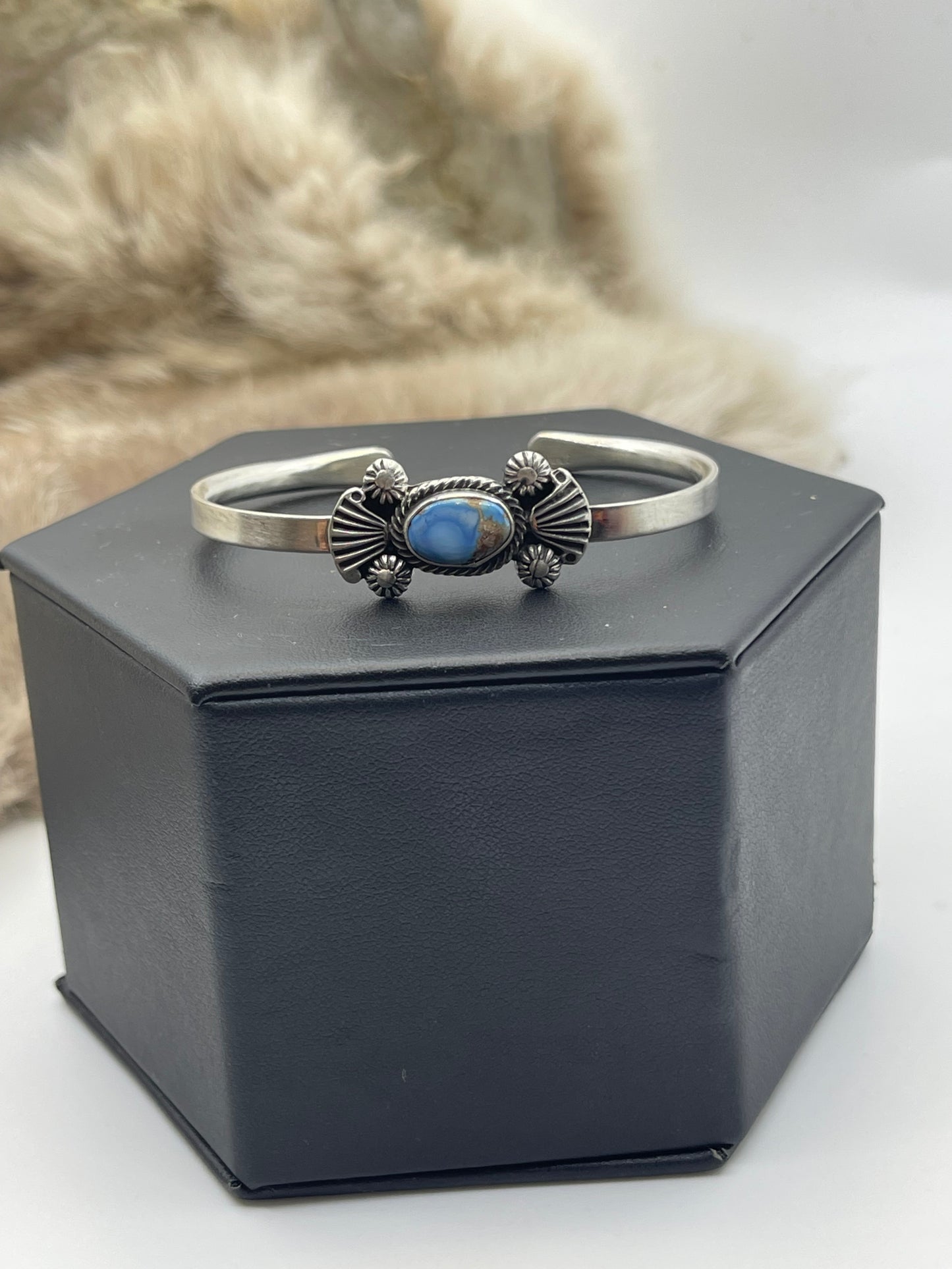 5.5”-7” Golden Hills Cuff by Genevieve Francisco, Navajo