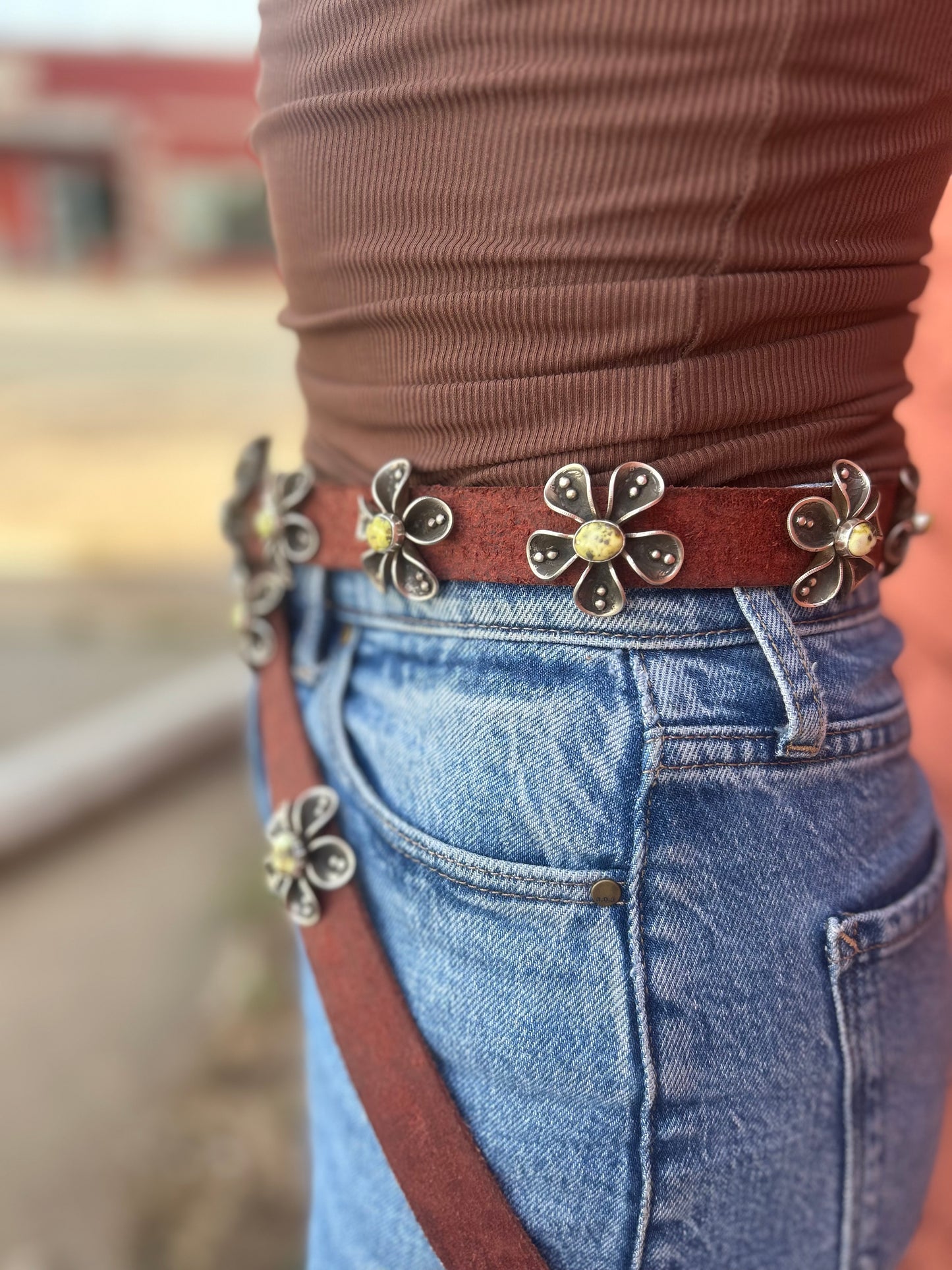 Silver Liberty Dollar Coins on Leather Belt by James Begay, Jr., Navajo