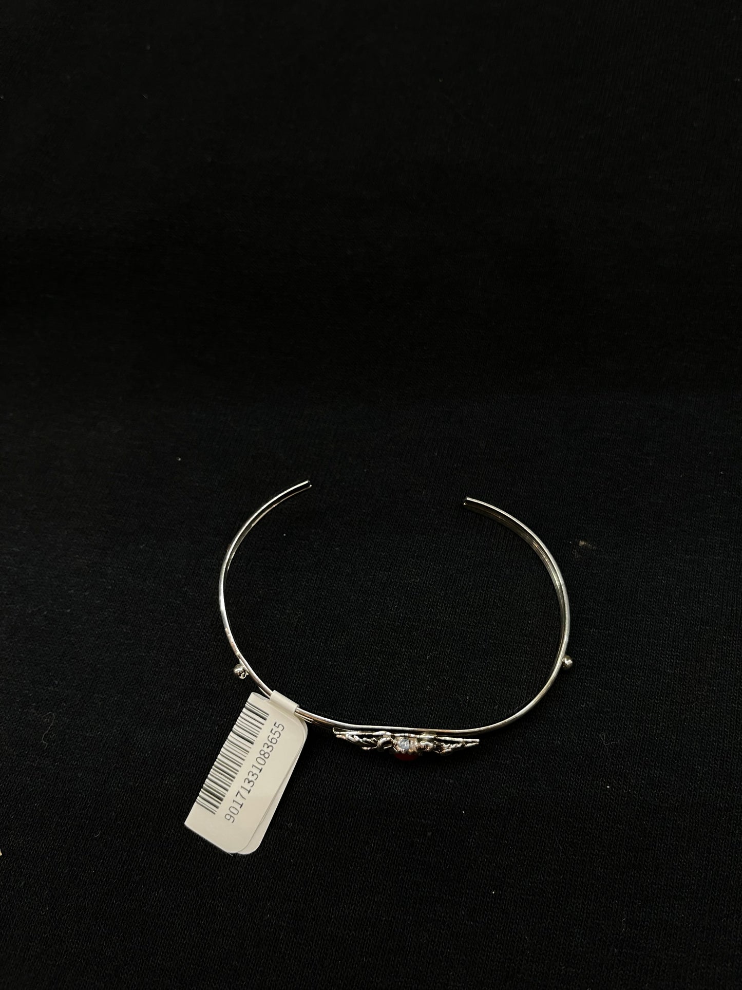 5 3/4"-7" Red Coral Cuff by Judy Largo, Navajo