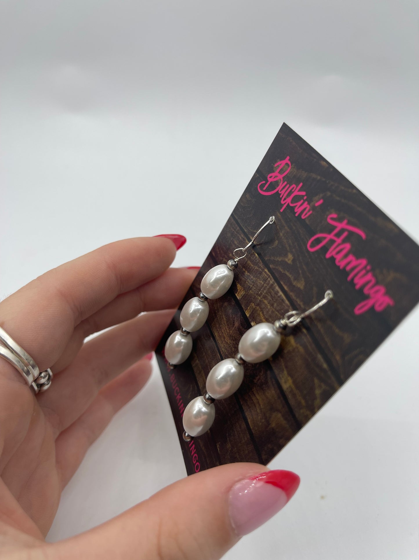 3 Drop Freshwater Pearl Earrings