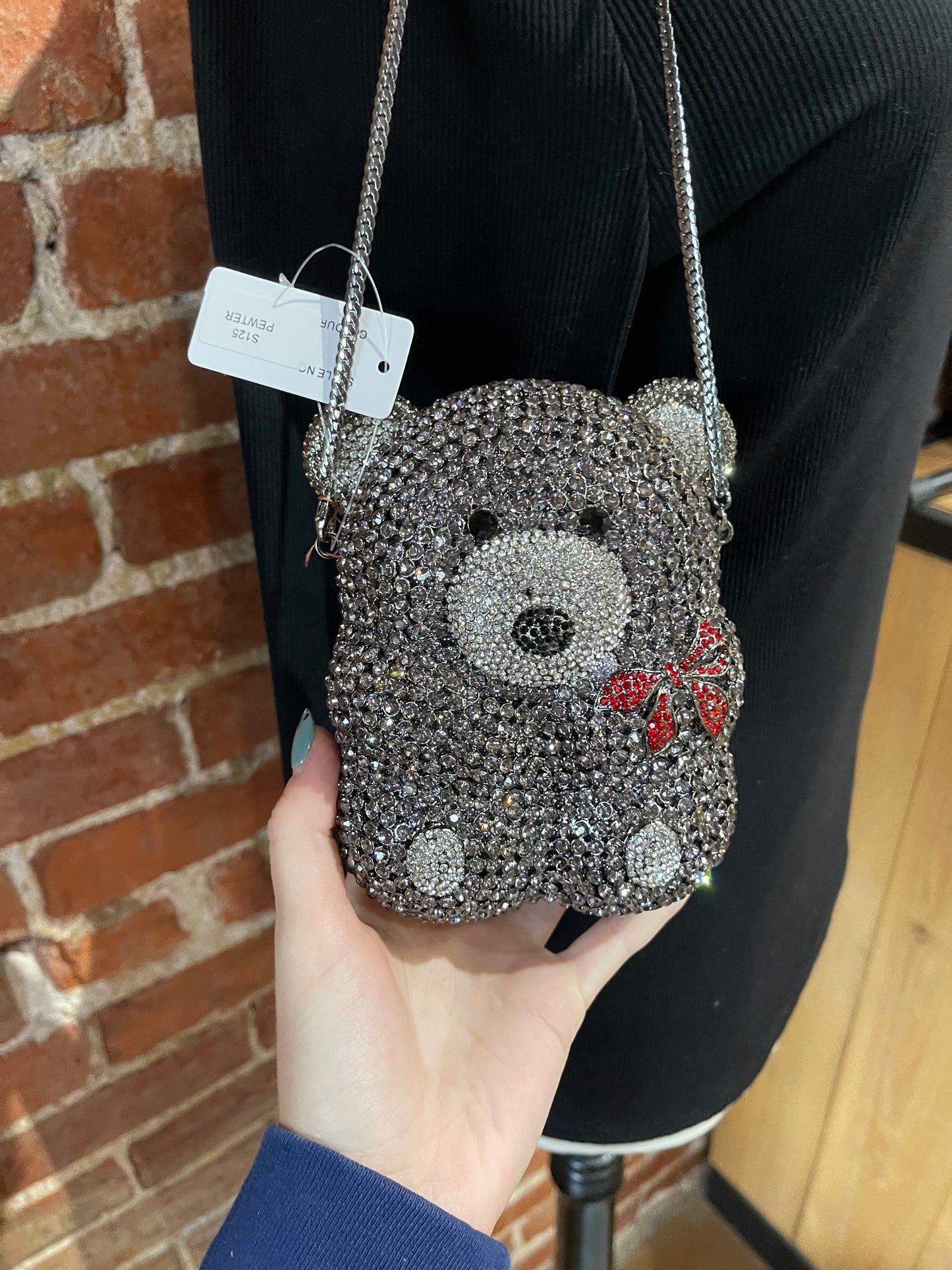 Bedazzled Teddy Bear Purse