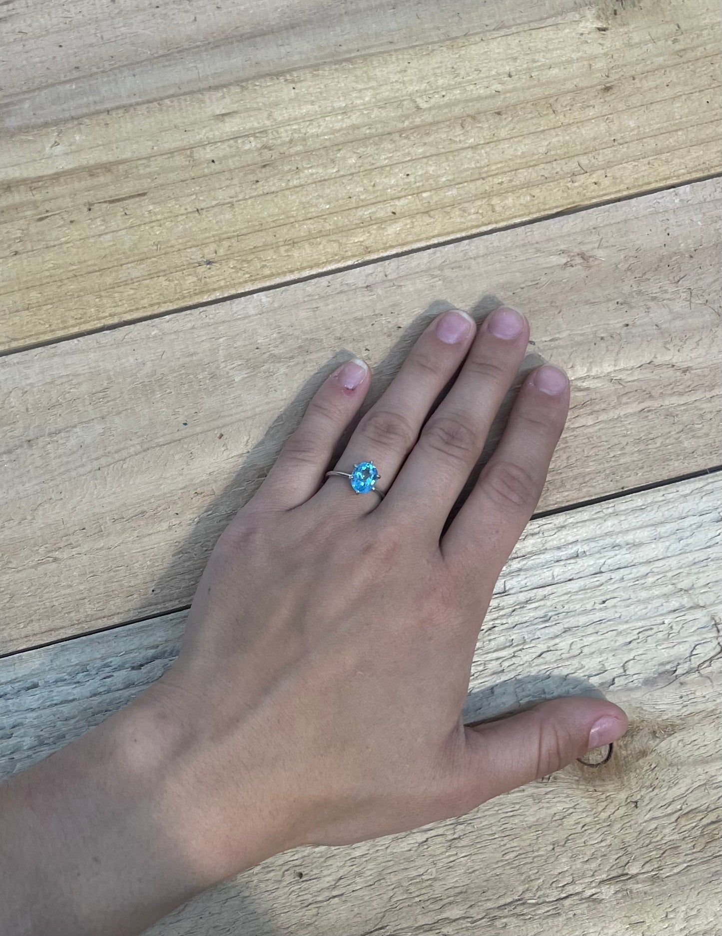 6.0 Blue Topaz Ring