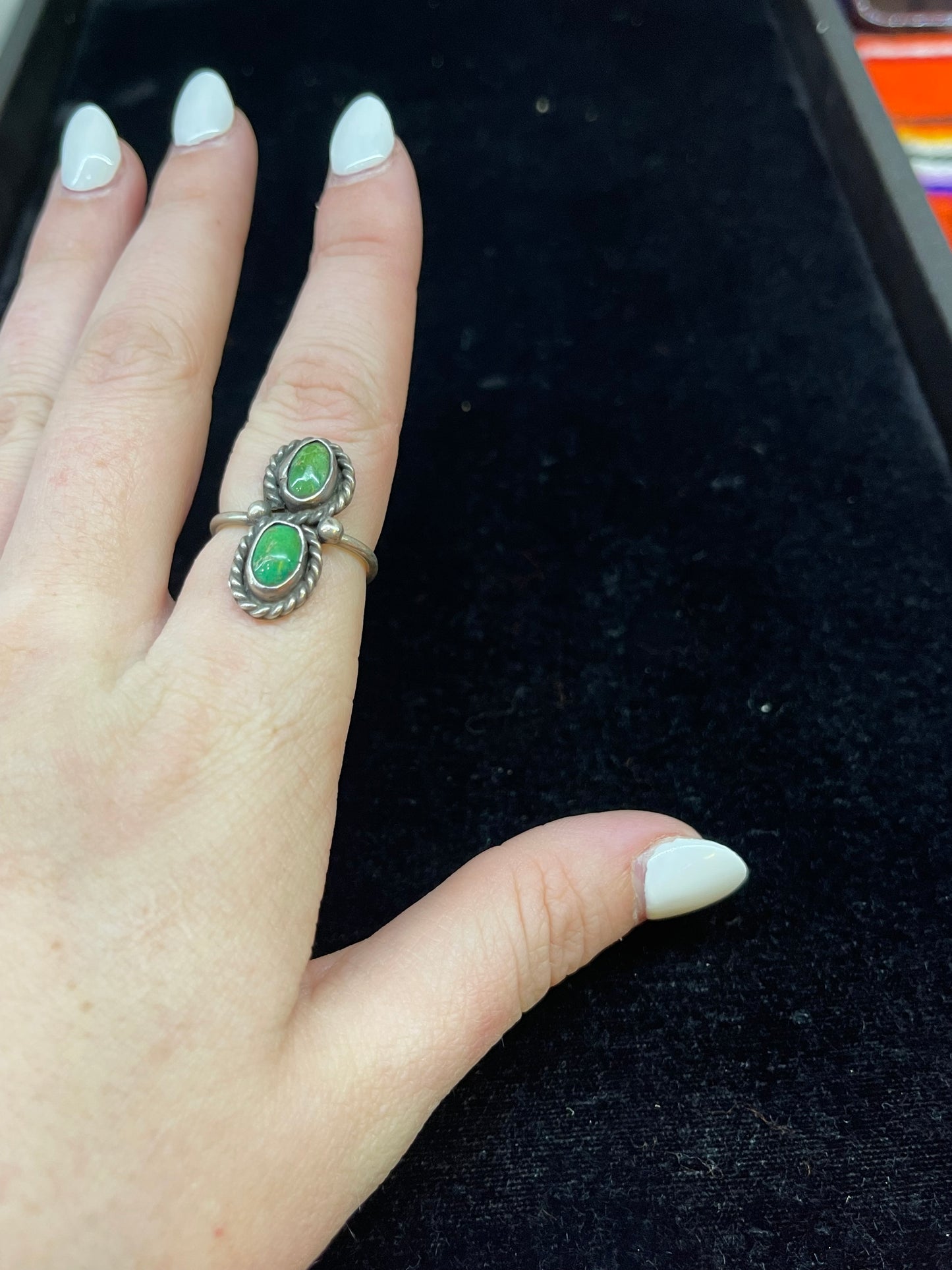 2 Stone Sonoran Gold Turquoise Ring