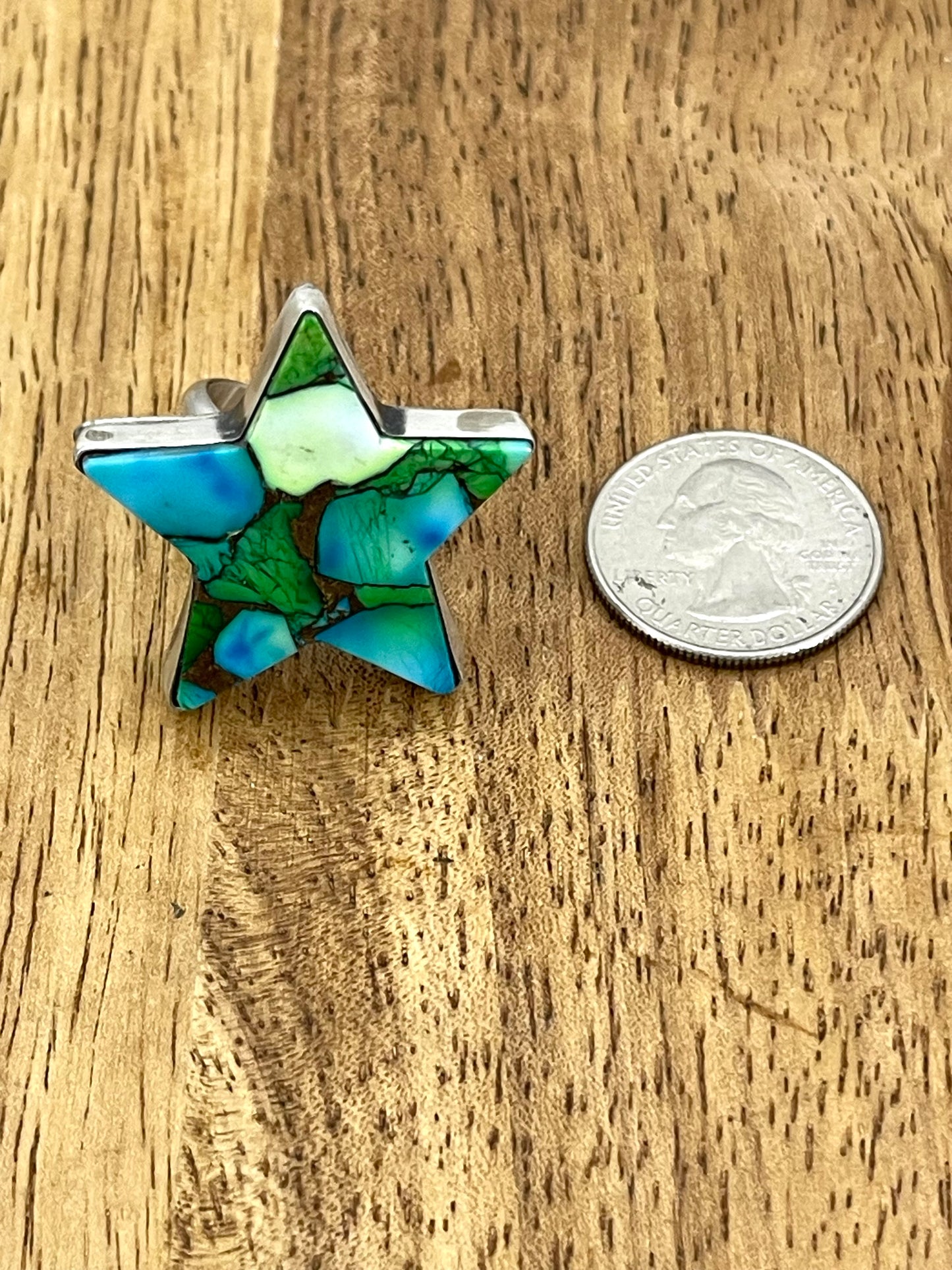 6.0 - 10.0 Adjustable Peacock Dahlia Ring