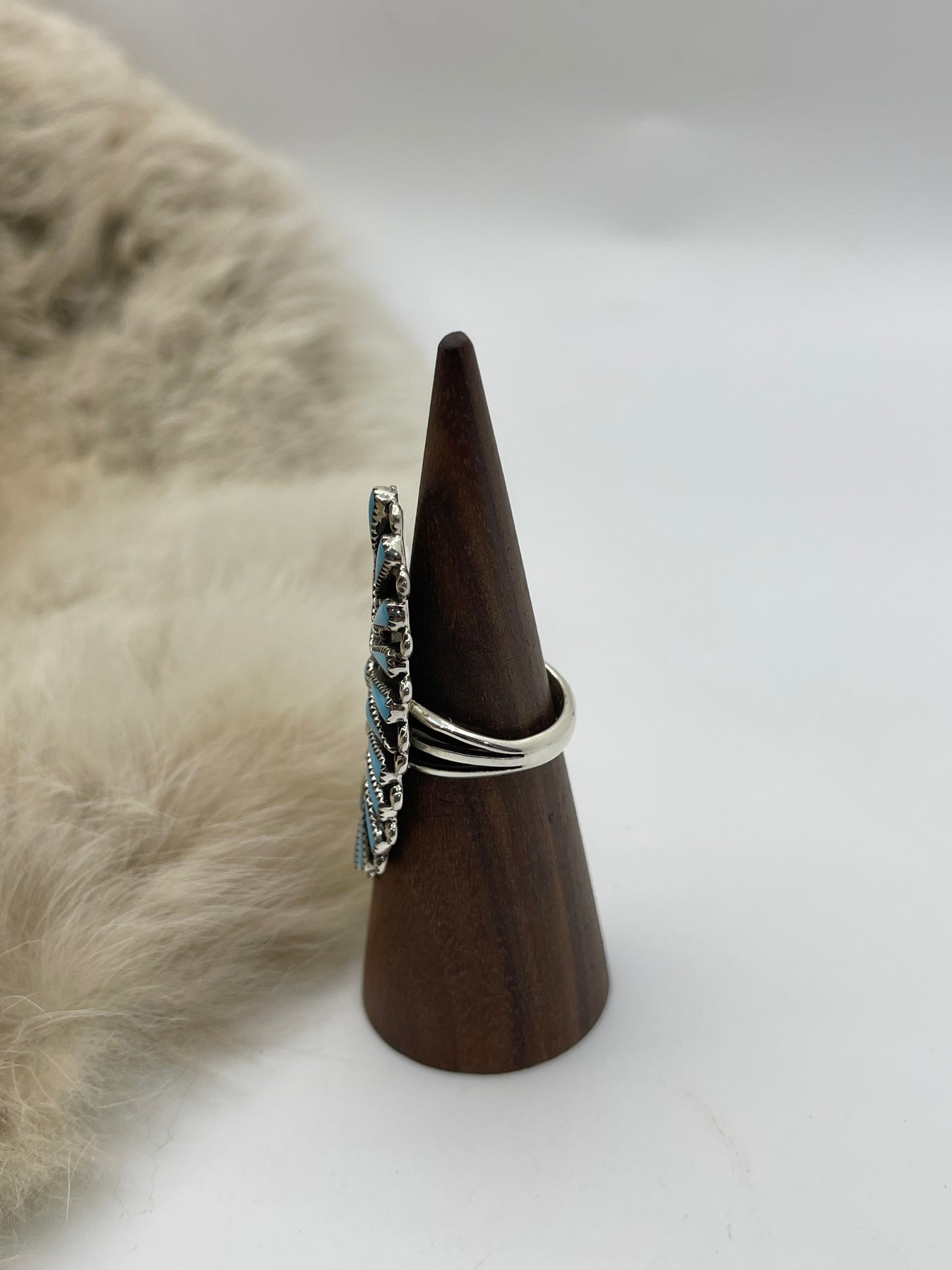 Petit Point Zuni Ring & Cuff Set by Carlos Tsipa, Zuni