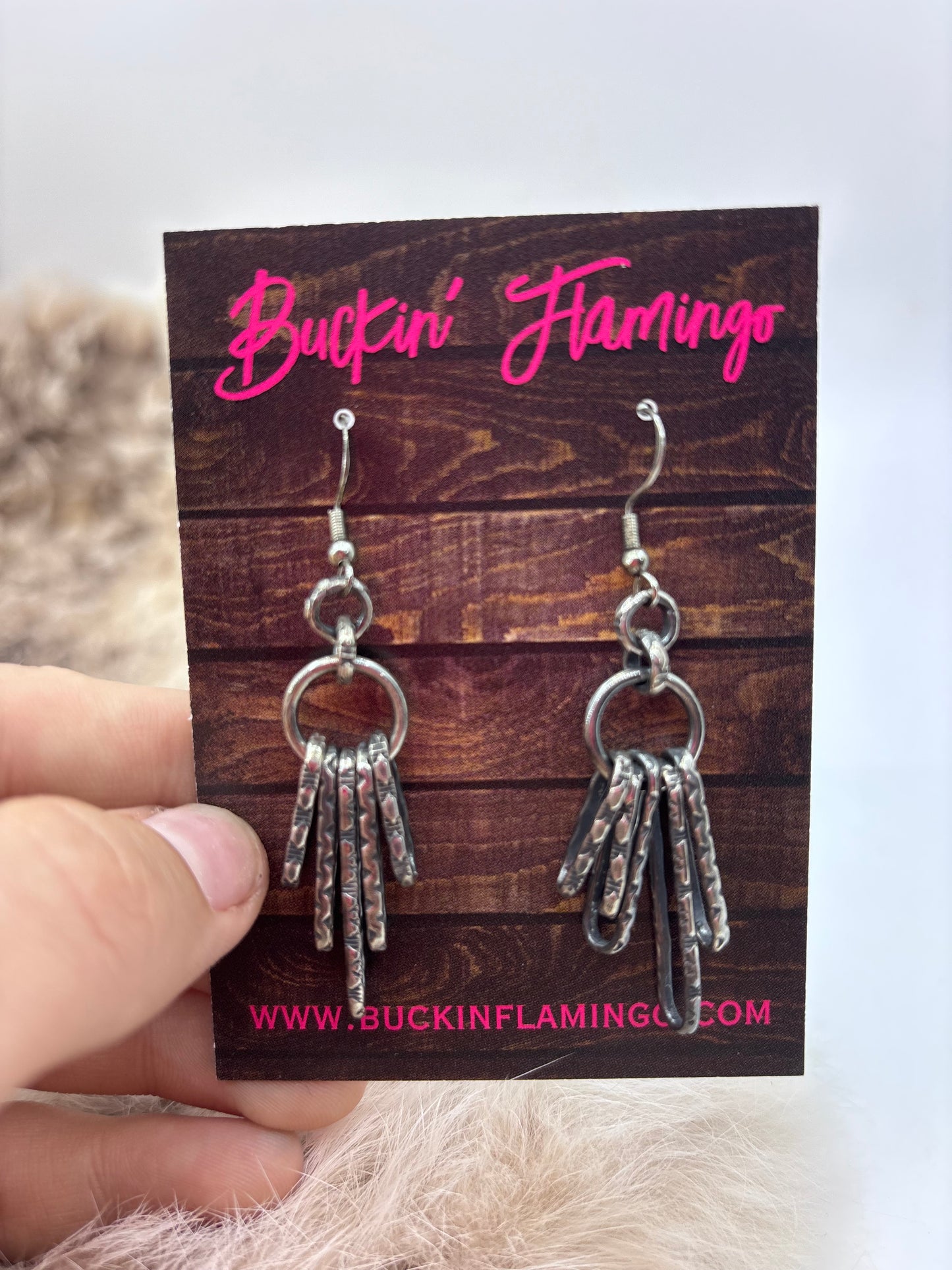 Bad Bronc Paperclip Chain Dangle Earrings