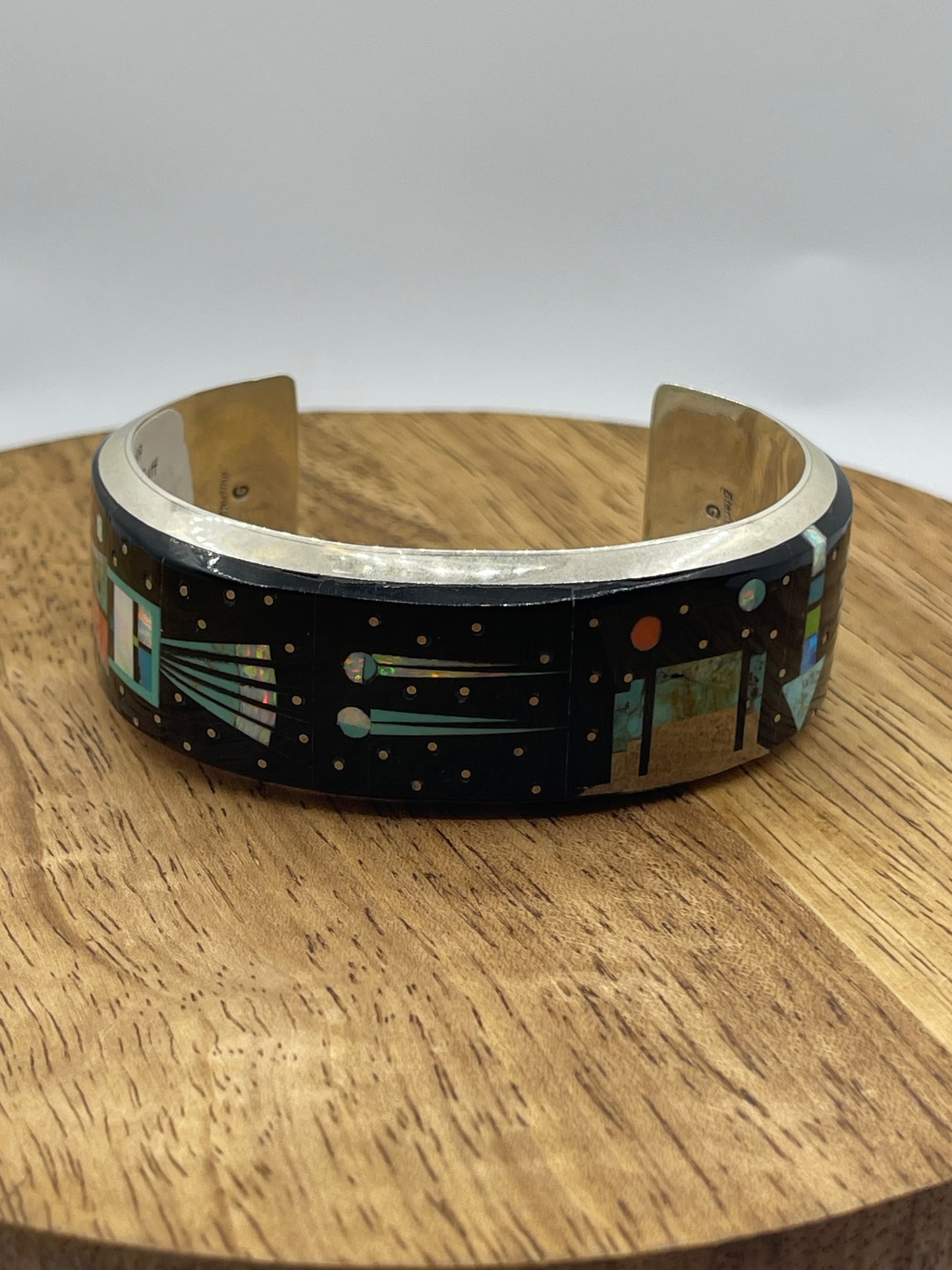 7" Micro Inlay Cuff by Gilbert Smith, Navajo