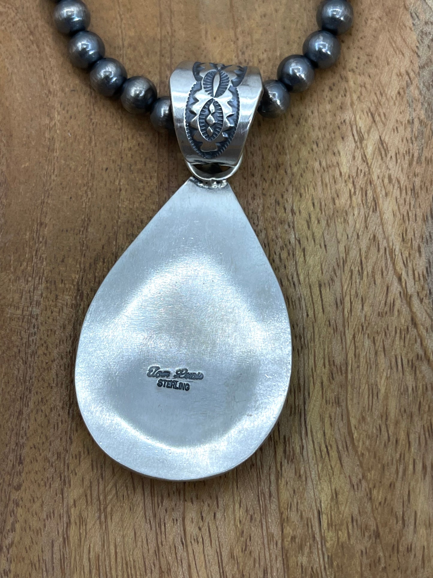 20" Orange Spiny Oyster Teardrop Necklace