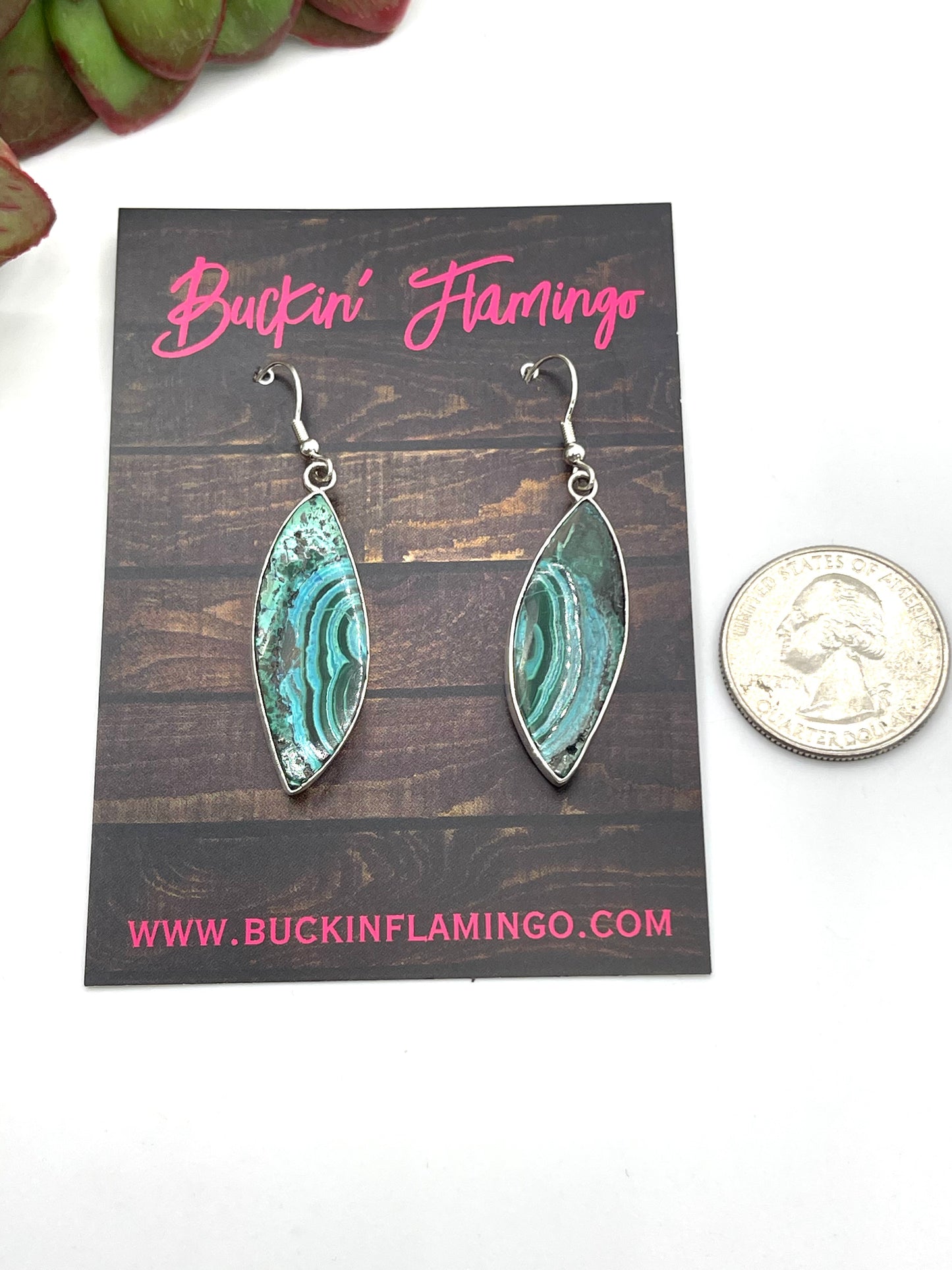 Malachite Slab Earrings