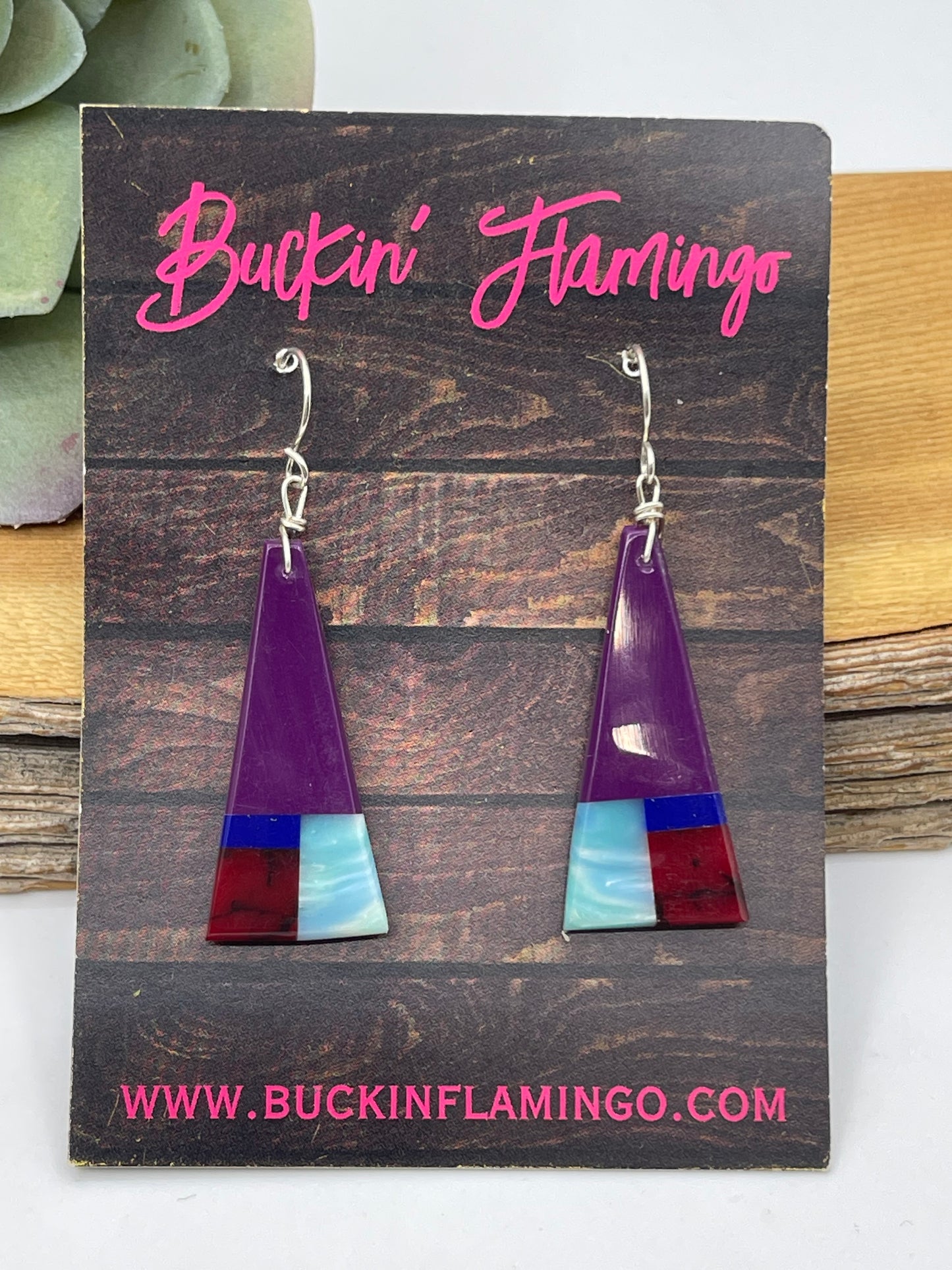 2" Sugilite Dangle Earrings