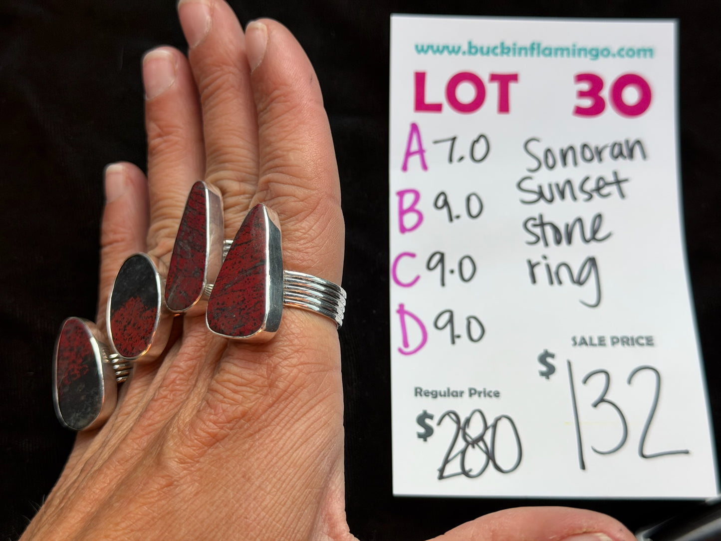 LOT 30 D 8/9 Sonoran Sunset Stone Ring