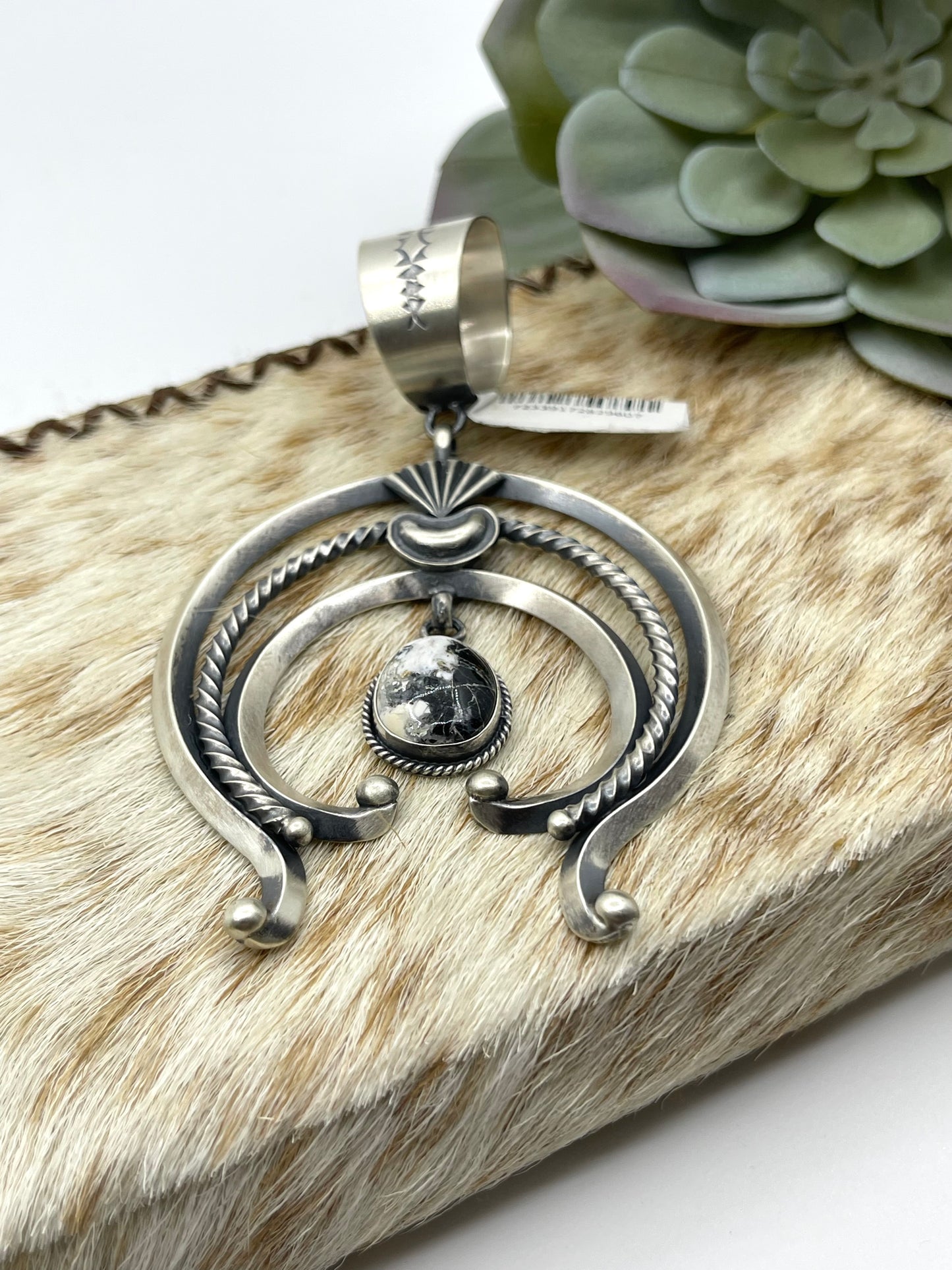White Buffalo Naja Pendant with a 20mm Bale