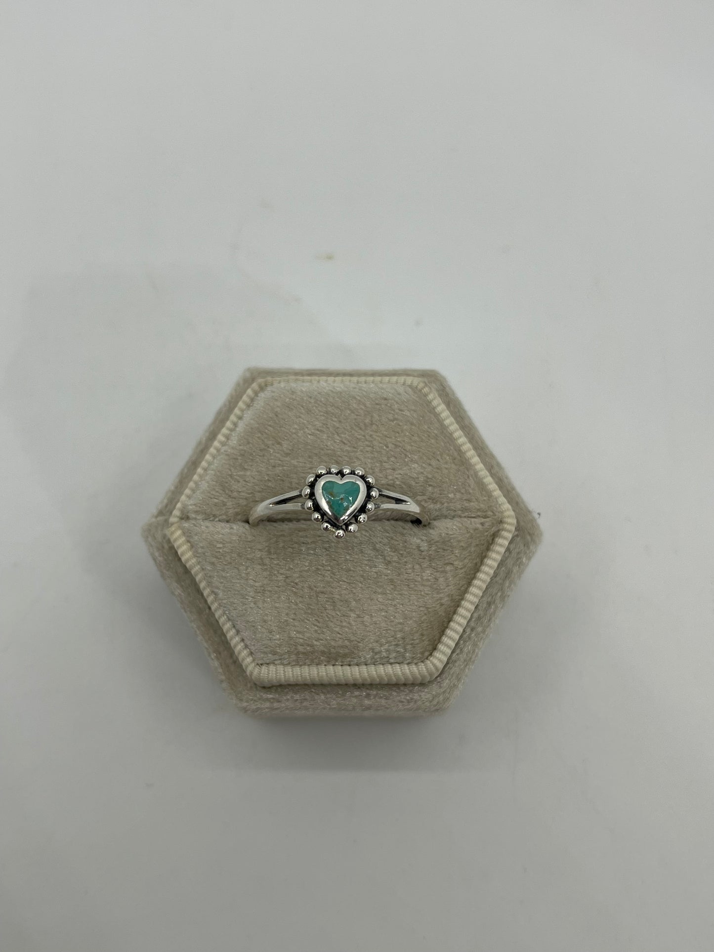 8.0 Tiny Heart Turquoise Heart