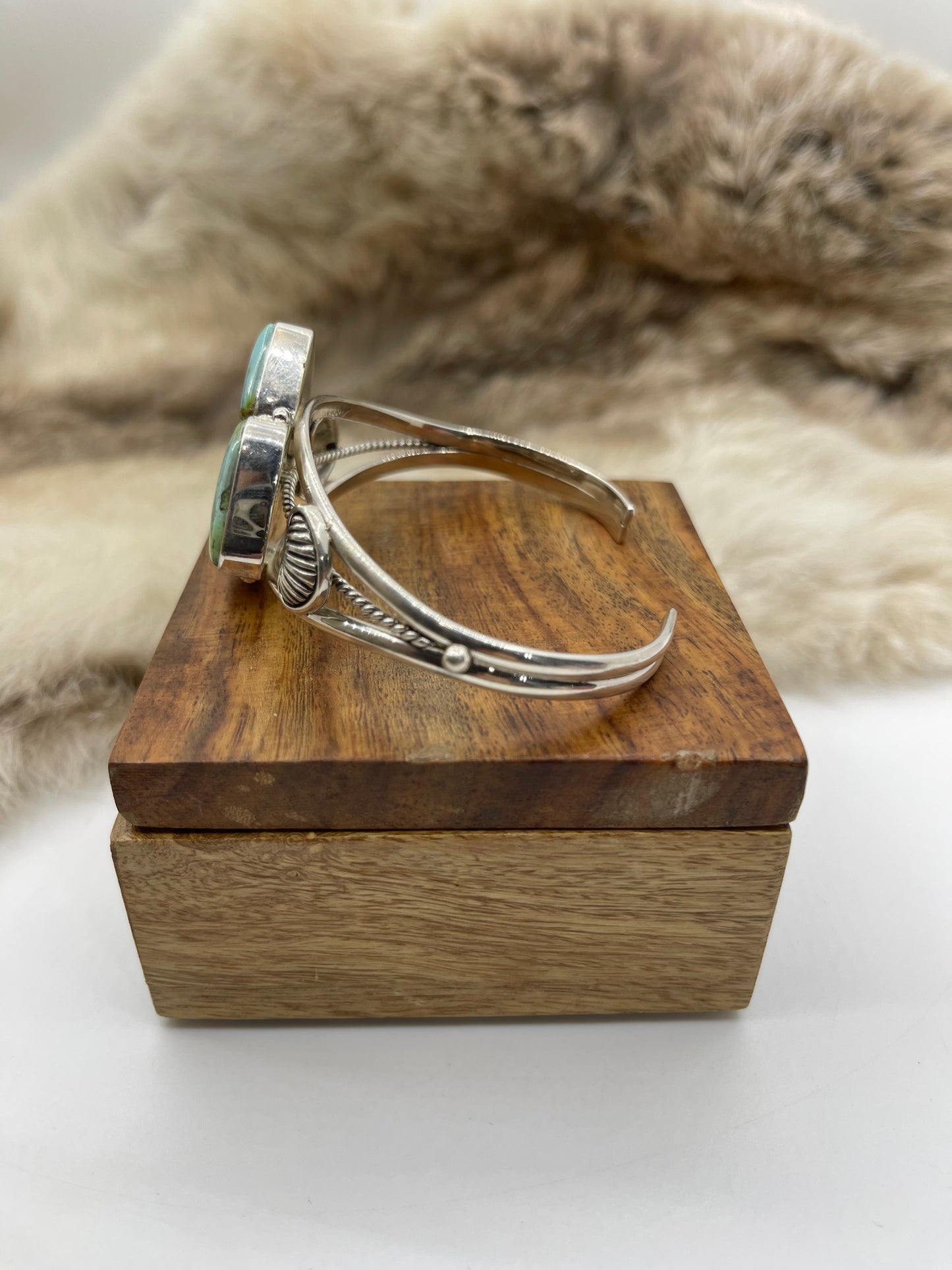 6”-8” 3 Stone Sonoran Gold Turquoise Cuff