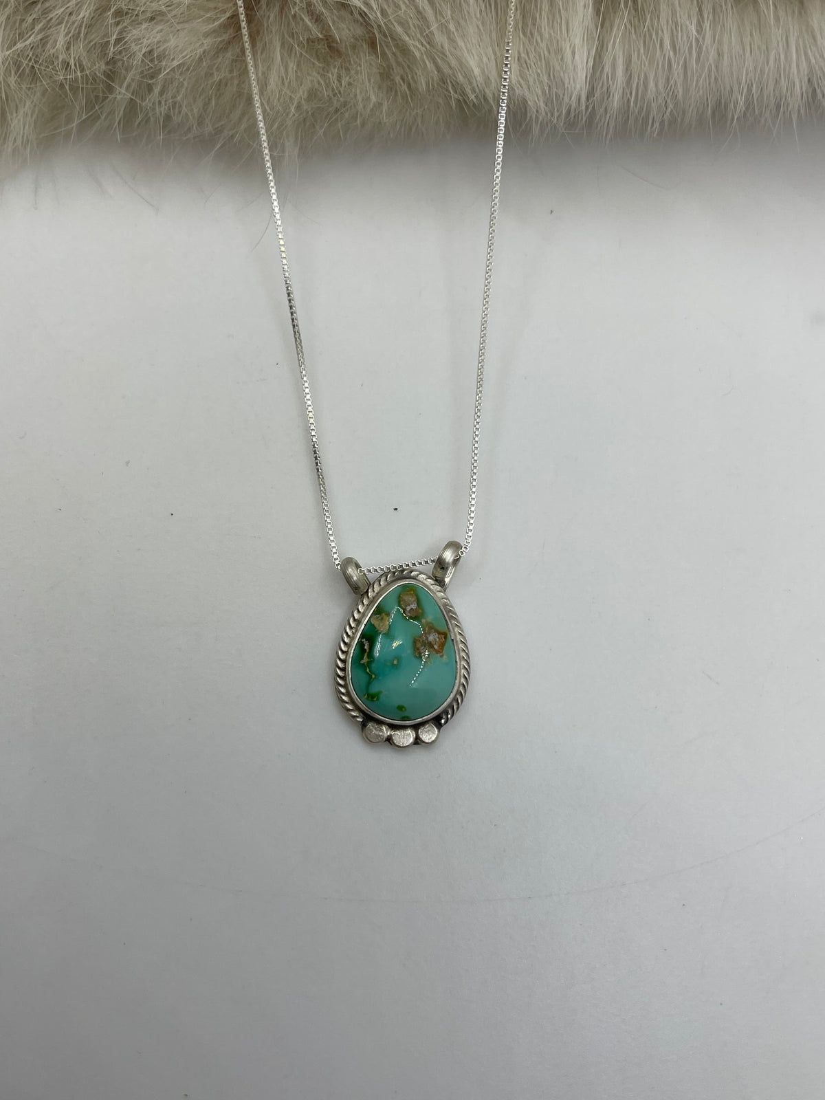 18" Sonoran Gold Turquoise Necklace by Sharon McCarthy, Navajo
