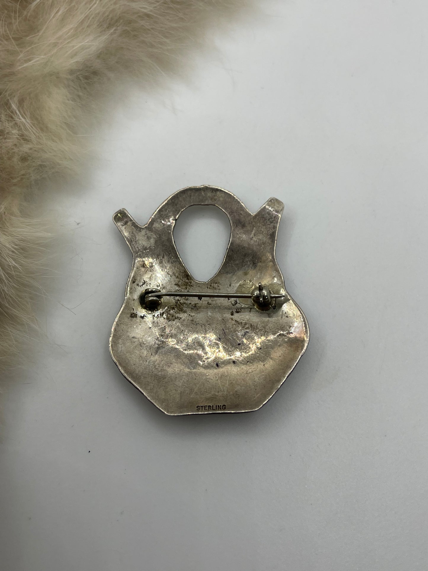 Sterling Silver Vintage Pot Pin