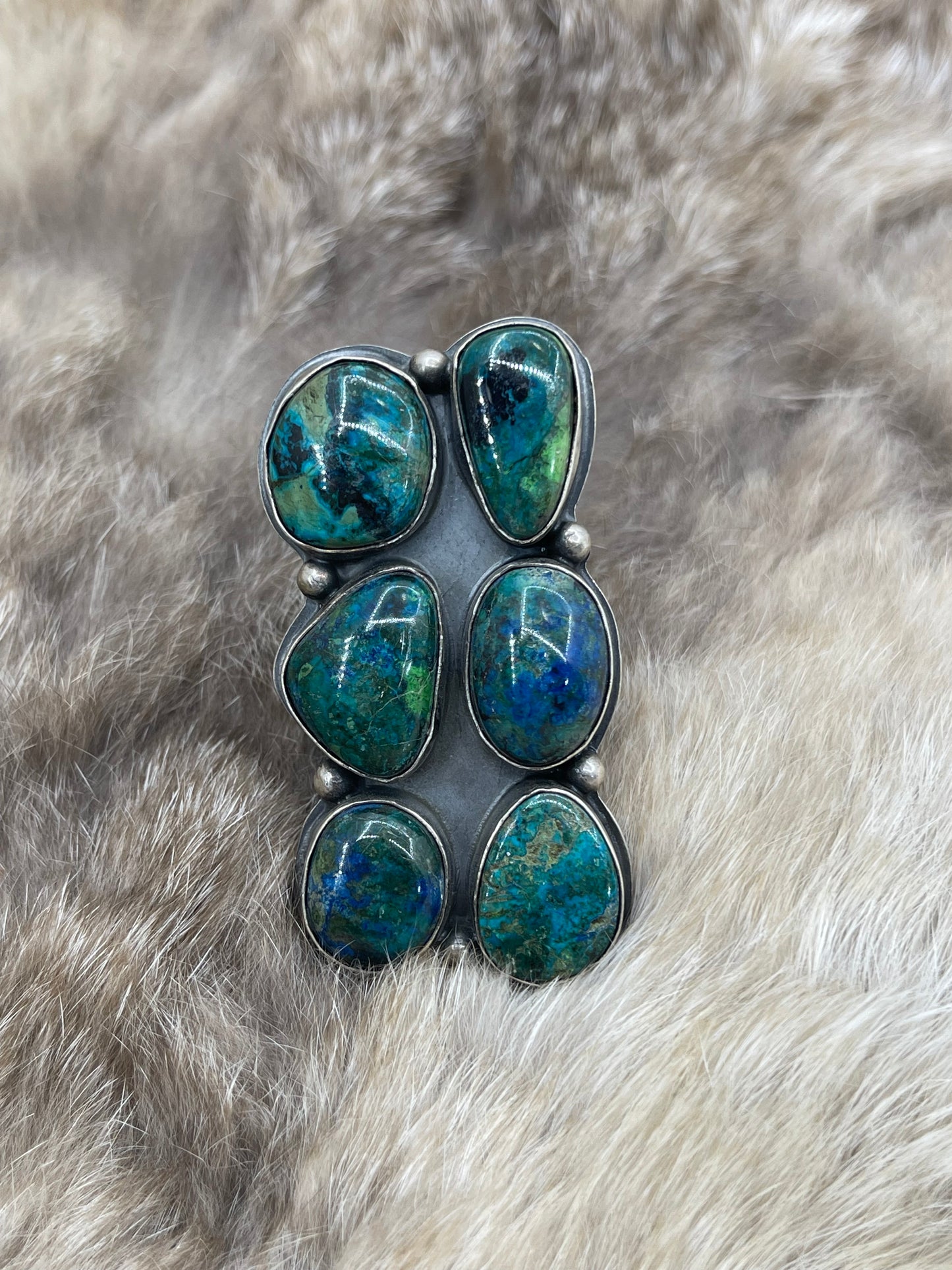 12.5 Chrysocolla Ring by Boyd Ashley, Navajo