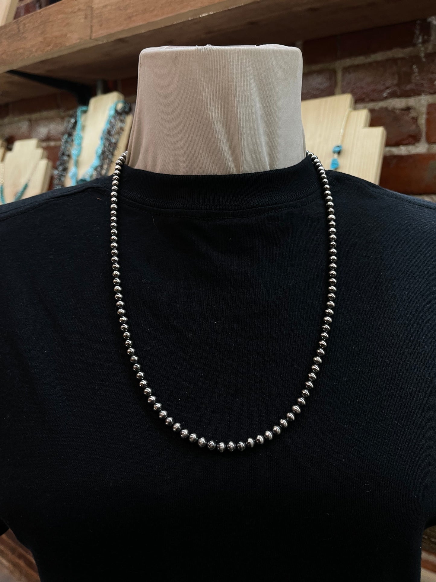 24" 5mm Navajo Pearls Necklace