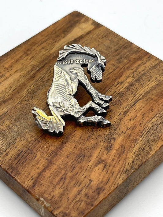 In God We Trust Bronc Pendant by Bad Bronc