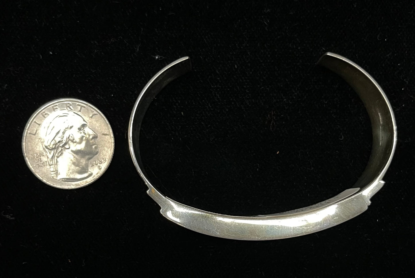 6 1/2" Sterling Silver Wave Cuff by Bahe, Navajo