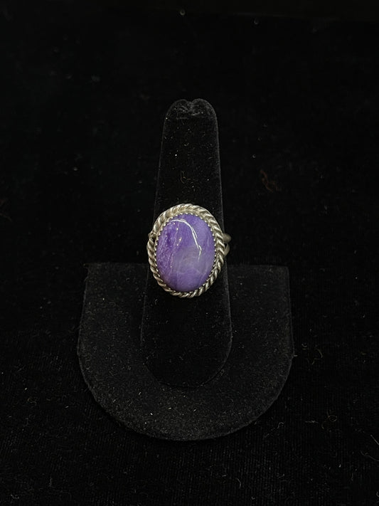 8.0 Charoite Oval Ring