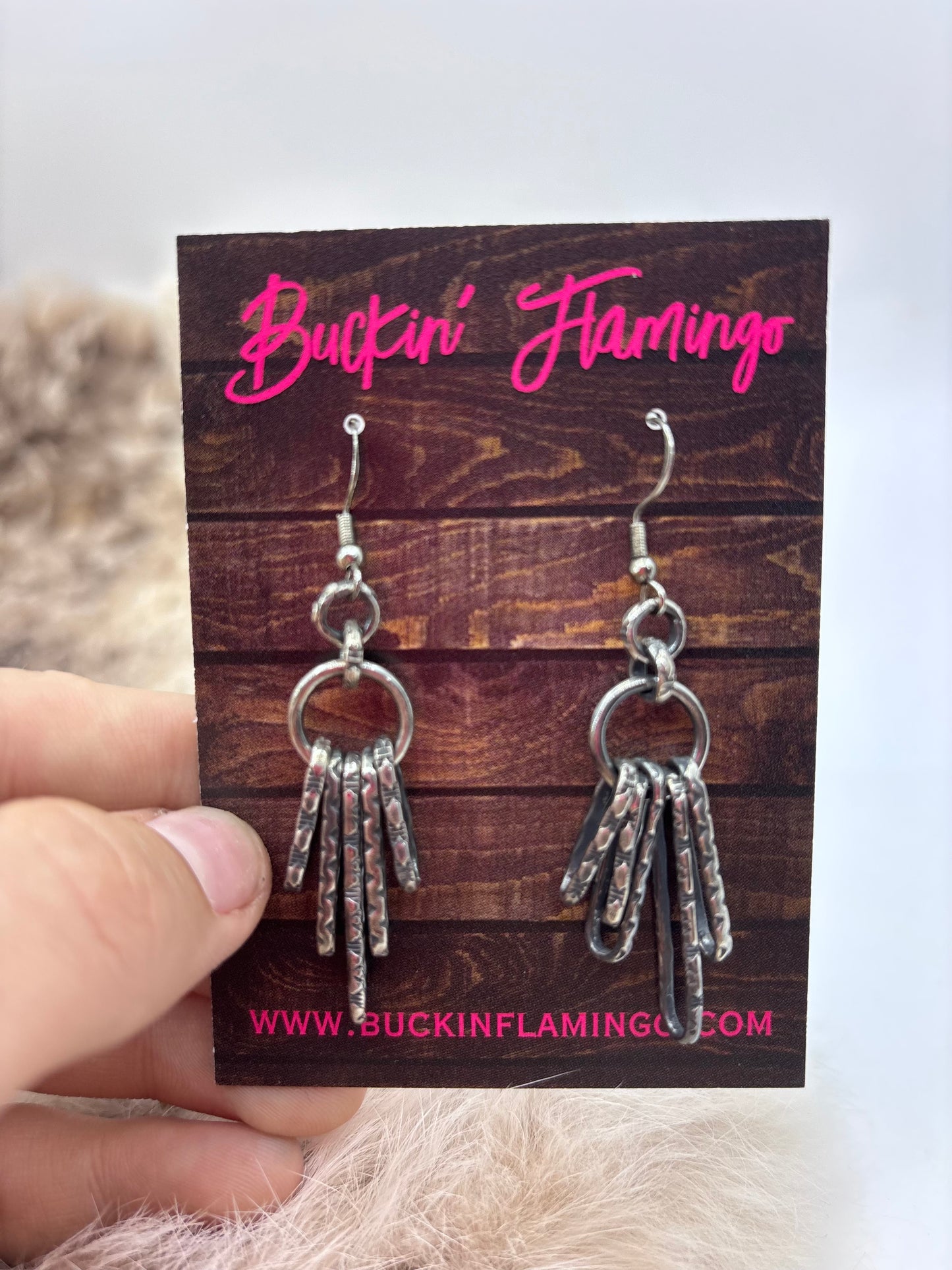 Bad Bronc Paperclip Chain Dangle Earrings