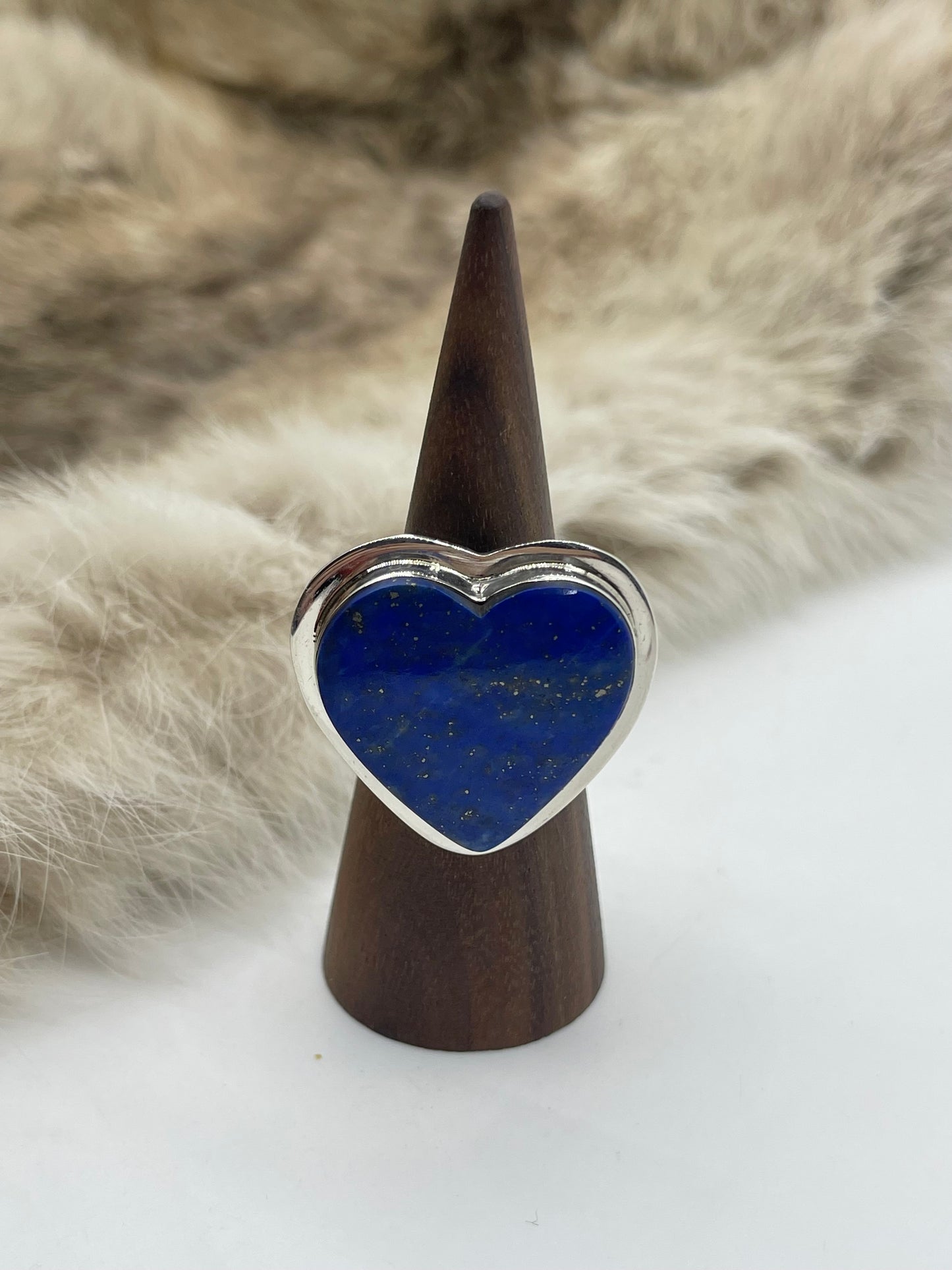 8.5 Lapis Ring by Marie Jackson, Navajo