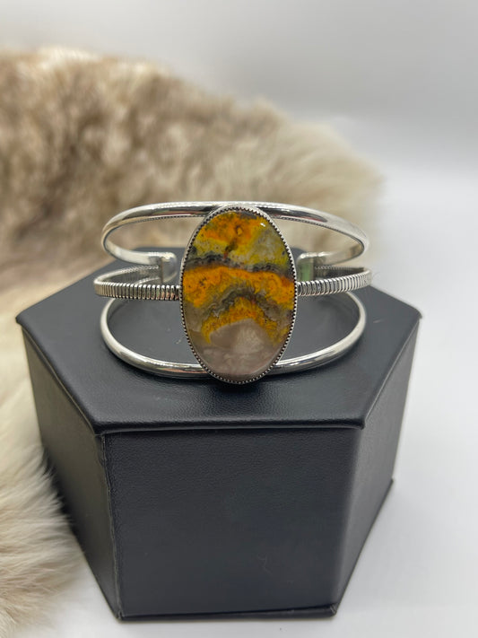 5.5" - 7" Bumblebee Jasper 3 Wire Cuff