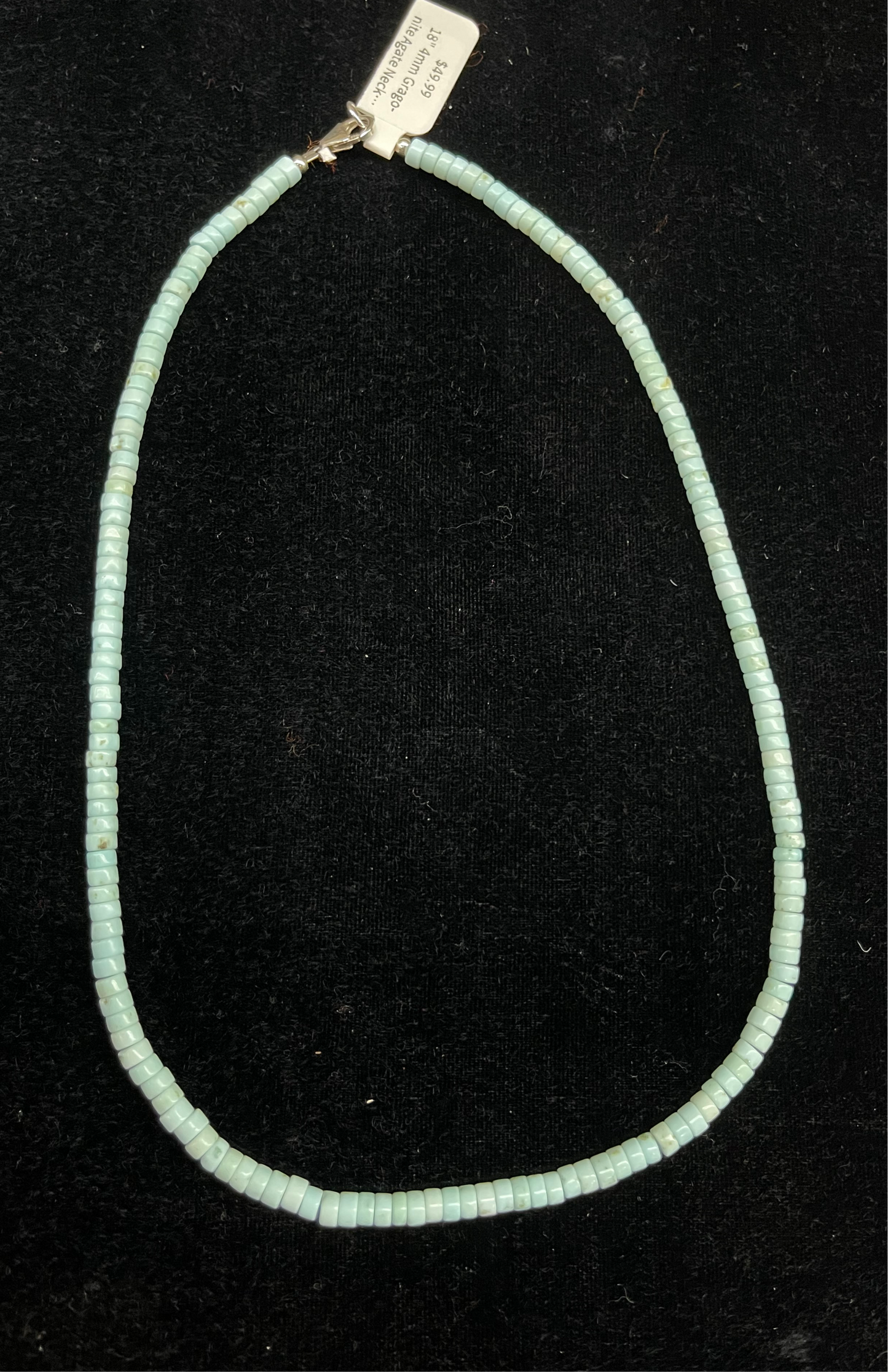 18" 4mm Gragonite Agate Necklace