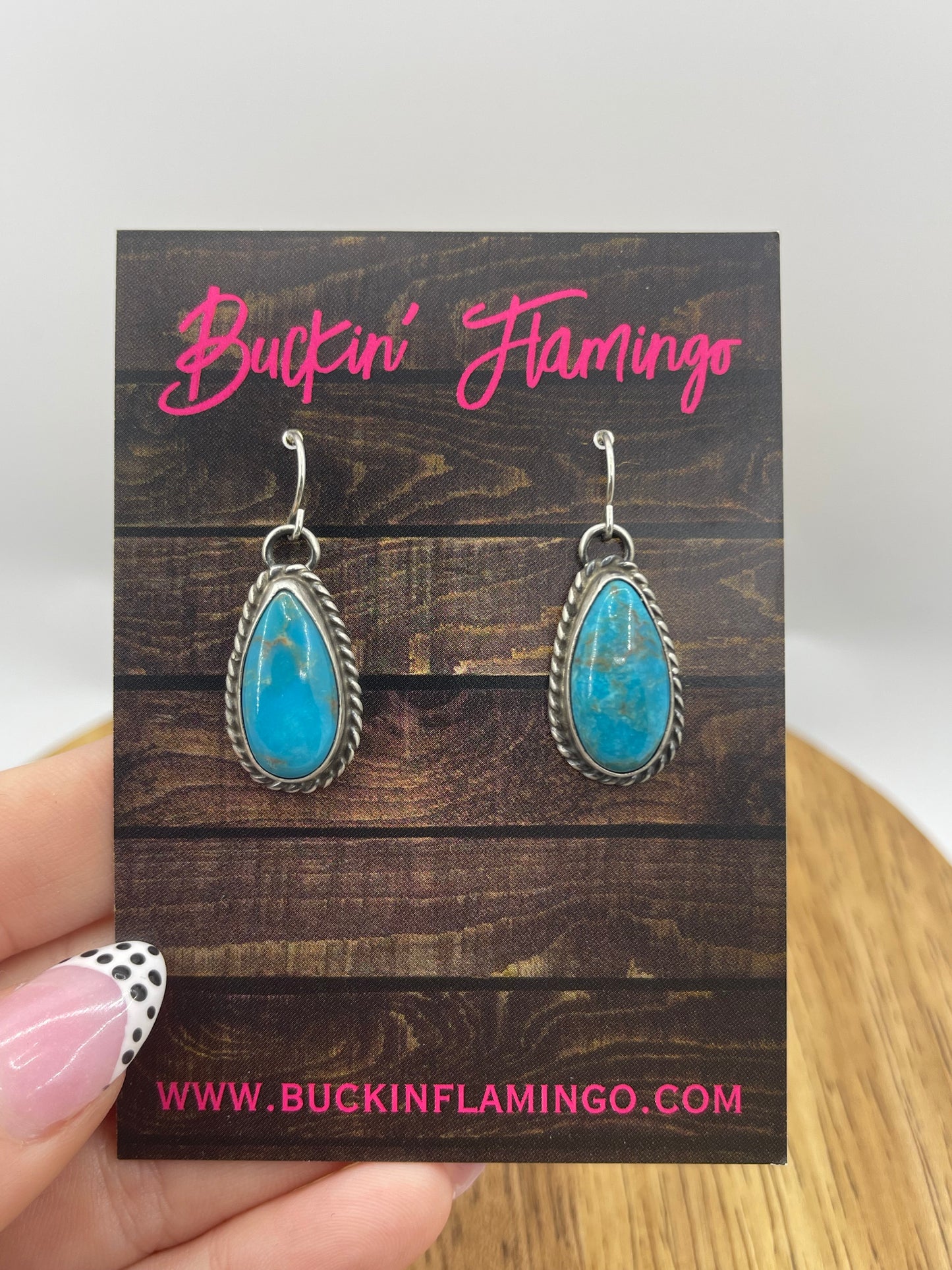 Turquoise Teardrop Dangle Earrings