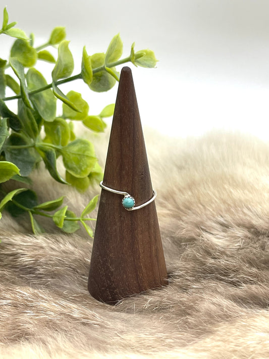 7.5 Dainty Turquoise Ring by Dorothy Yazzie, Navajo