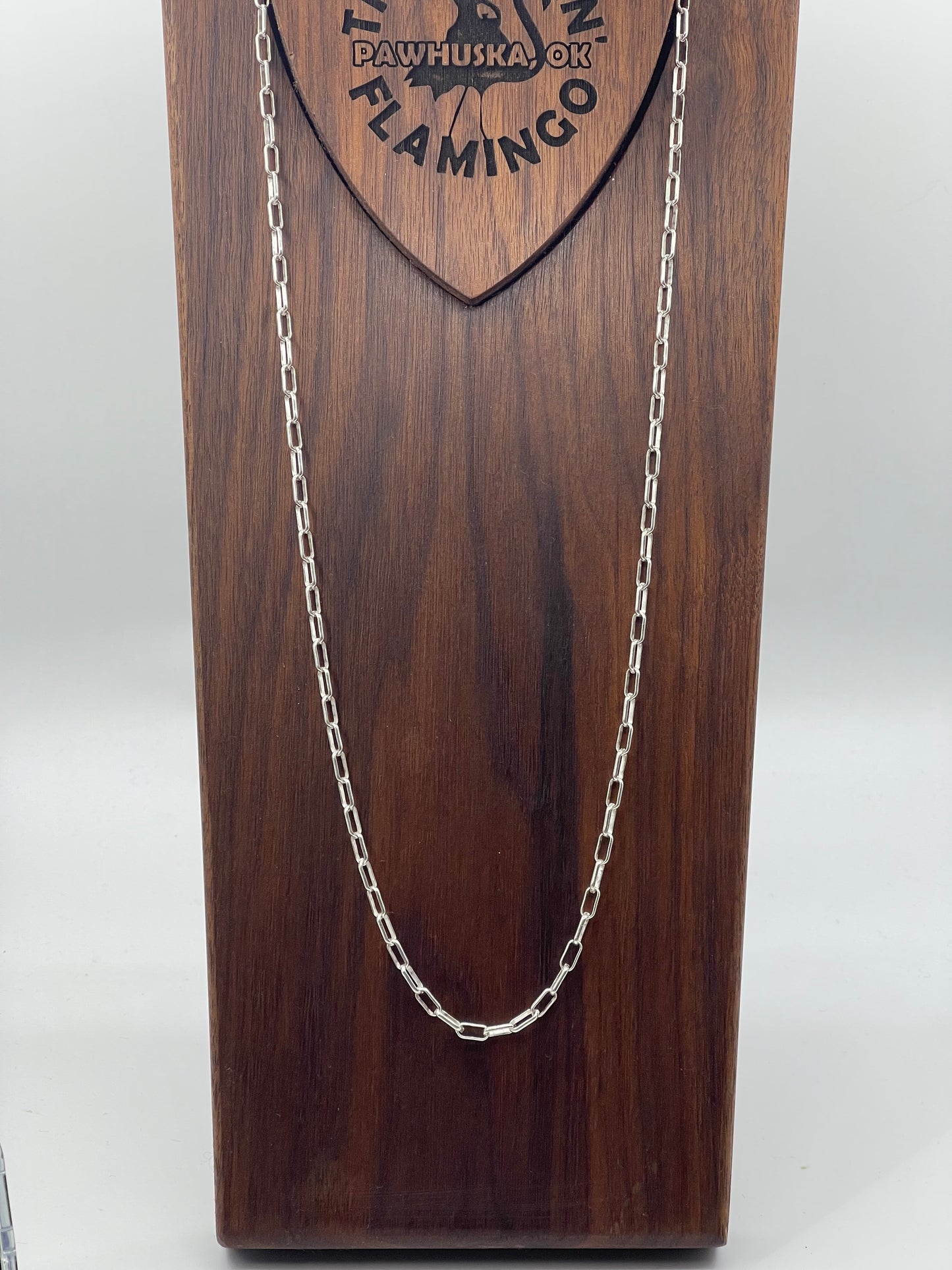 30" Sterling Silver Paperclip Chain Necklace