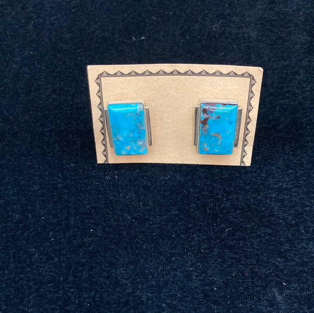 Red Skin Turquoise Cuff Links Navajo