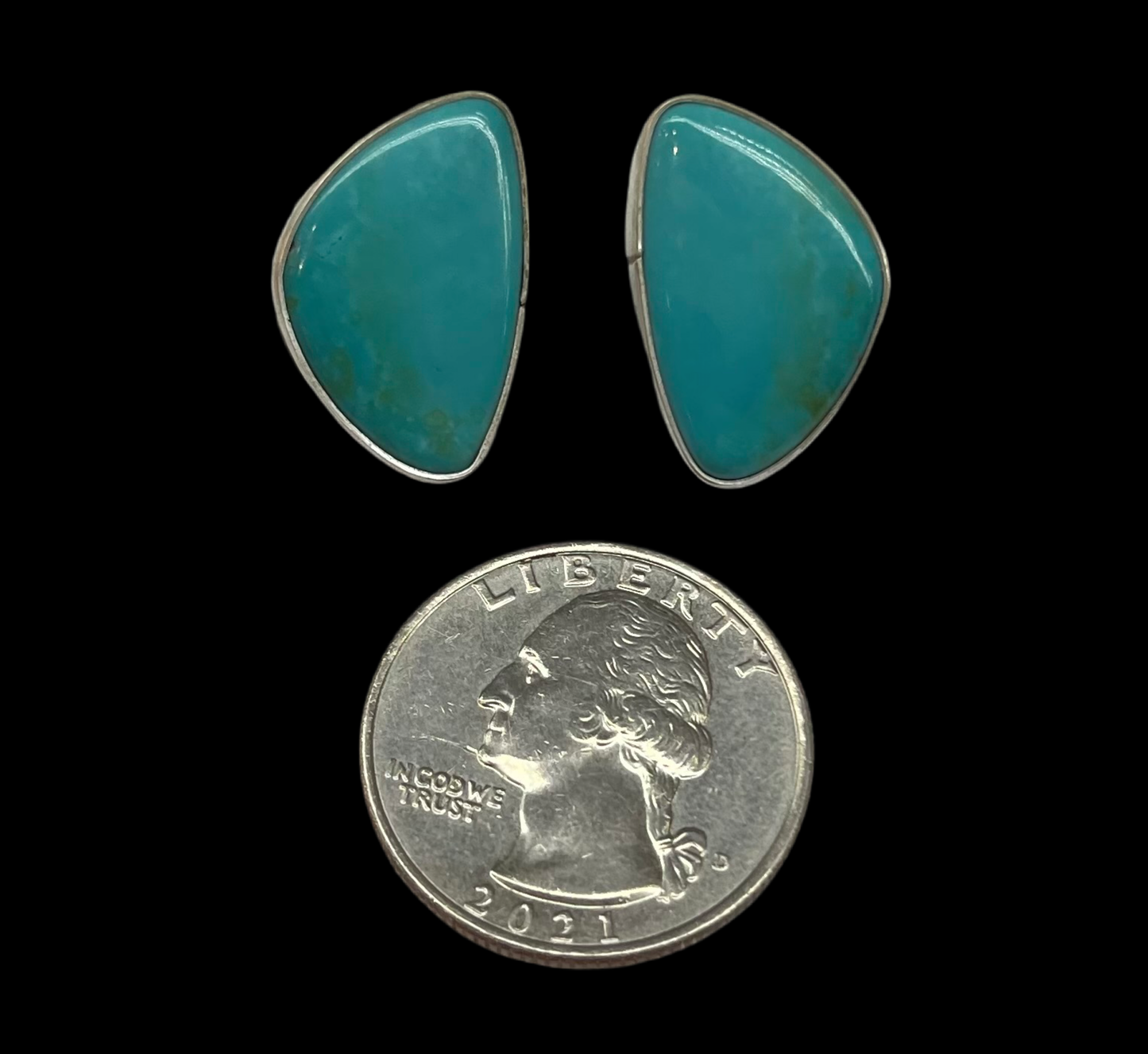 Red Skin Turquoise Earrings by Clifton Davis, Navajo