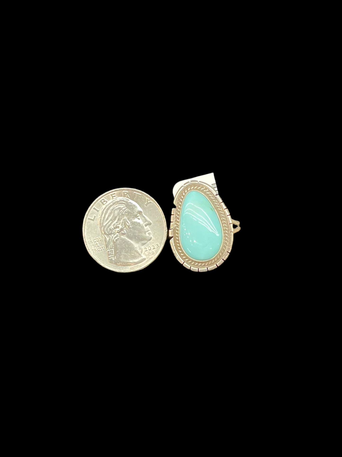6.5 Kingman Turquoise Ring by Peggy Skeets, Navajo