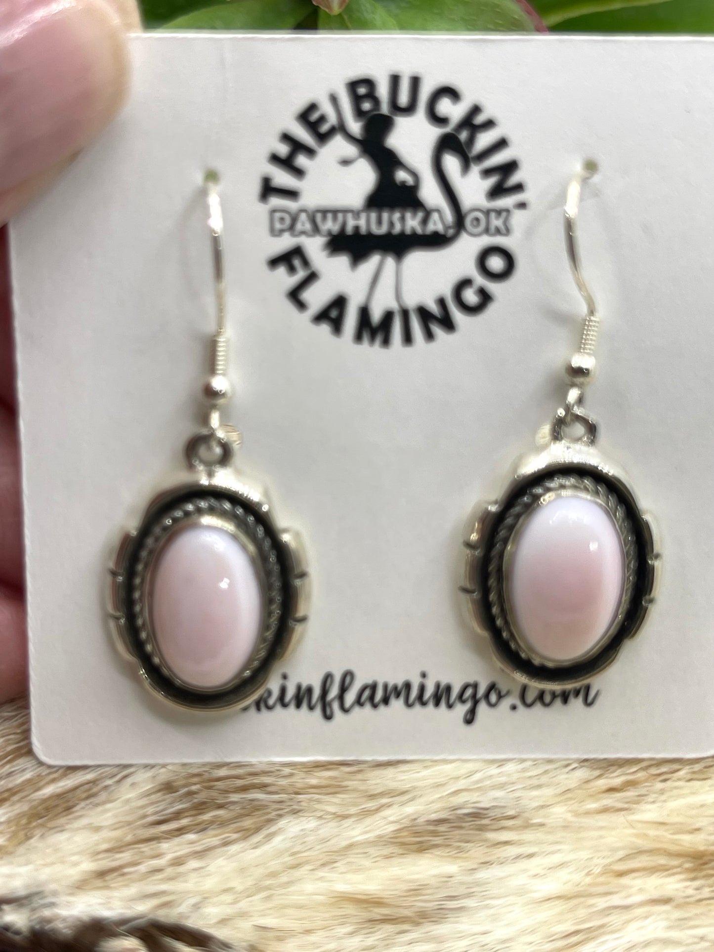 Pink Conch Shell Earrings