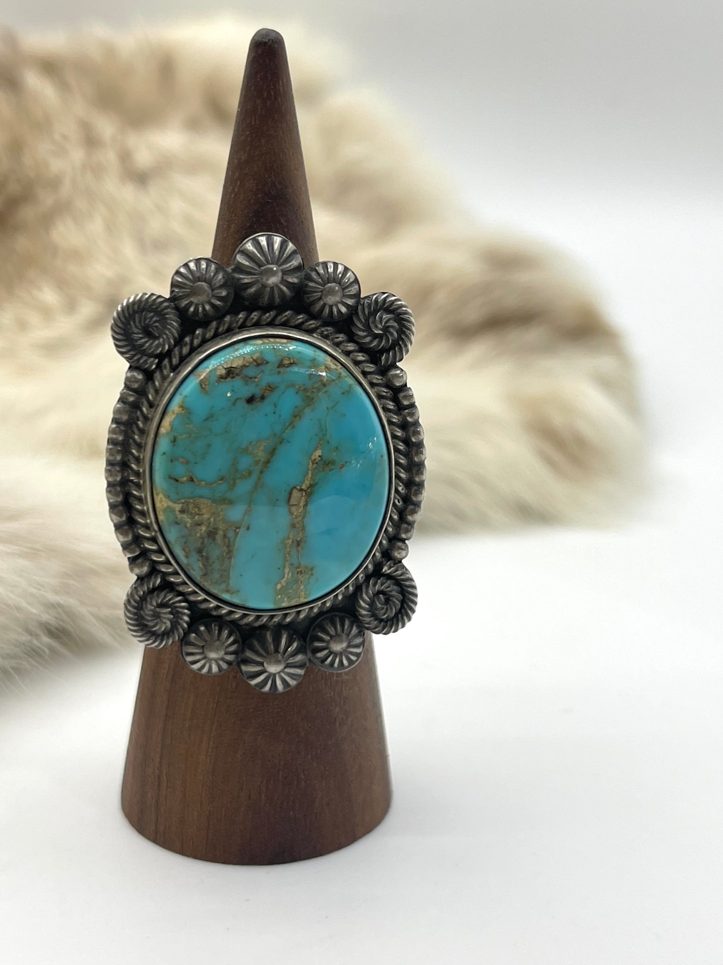 8.5 Cripple Creek Turquoise Ring