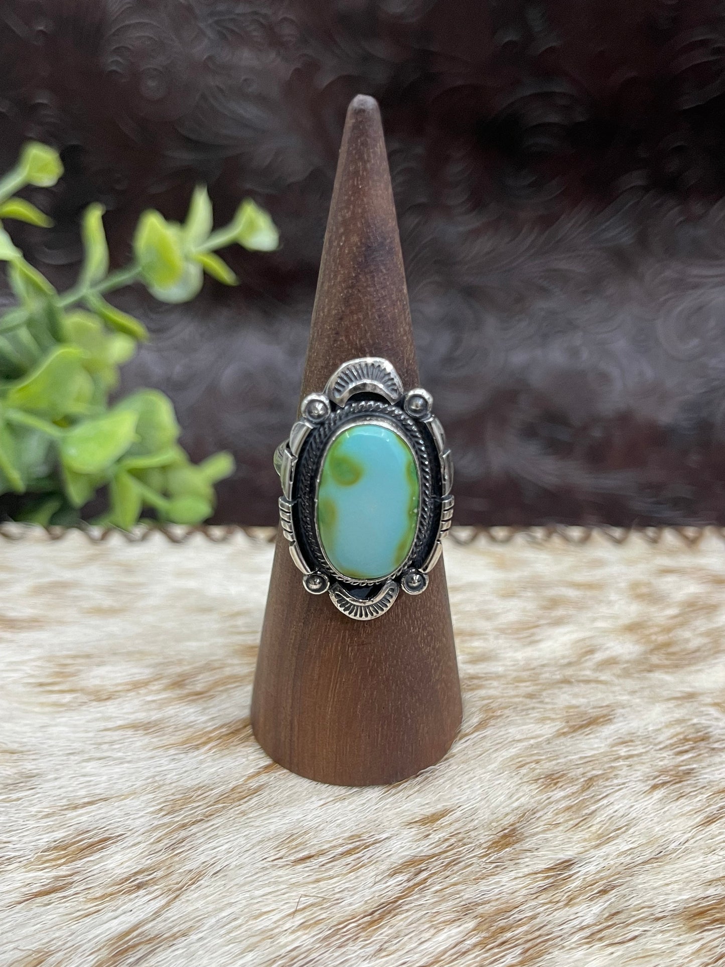 7.5 Sonoran Gold Turquoise Oval Ring