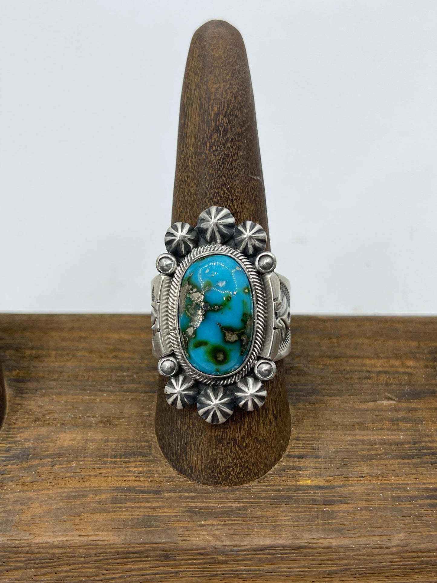 Sonoran Gold Turquoise Ring by Daniel Benally, Navajo